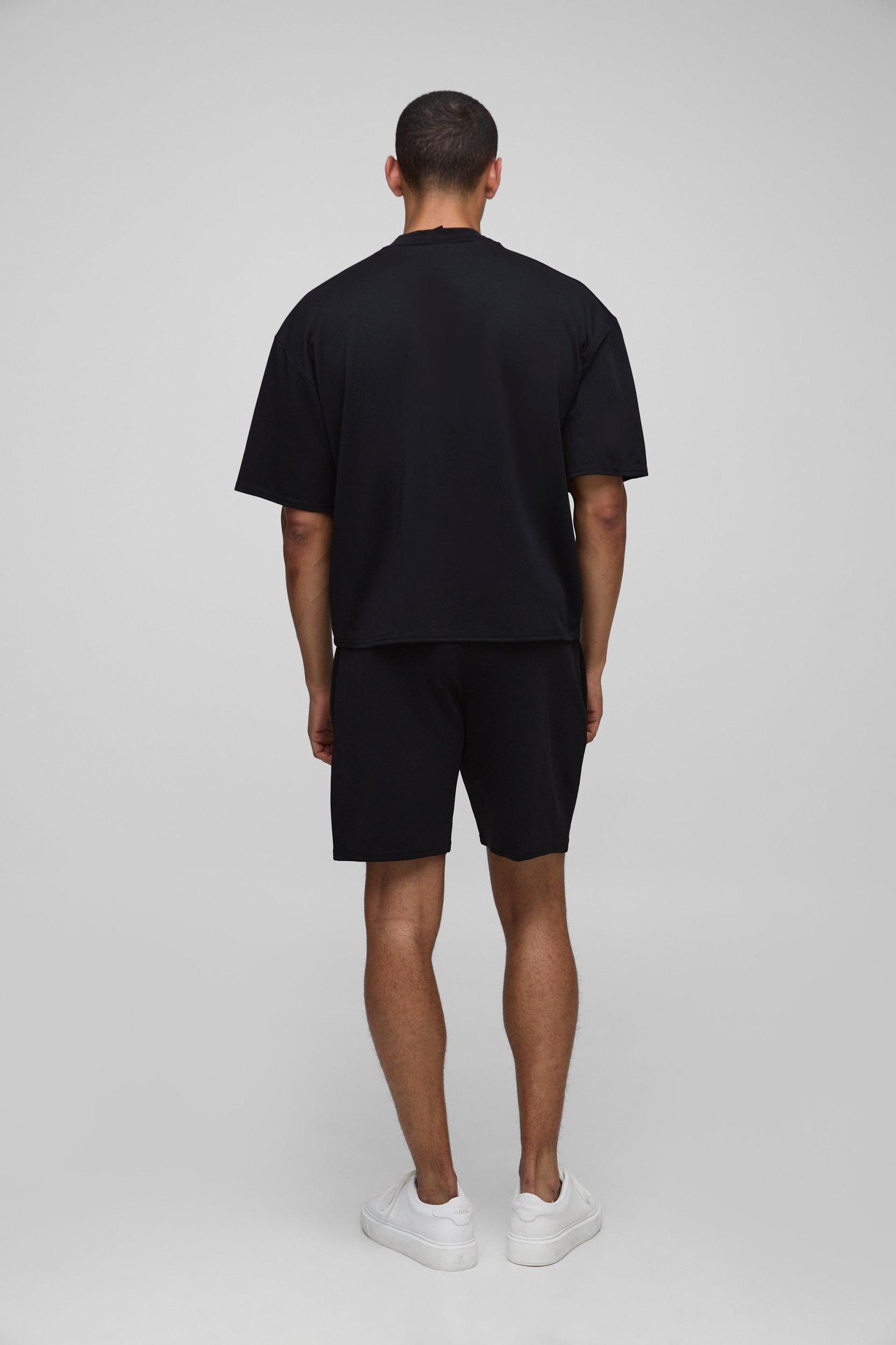 Oversized Boxy Floral Scuba T-Shirt & Short Set | boohooMAN USA Product Image