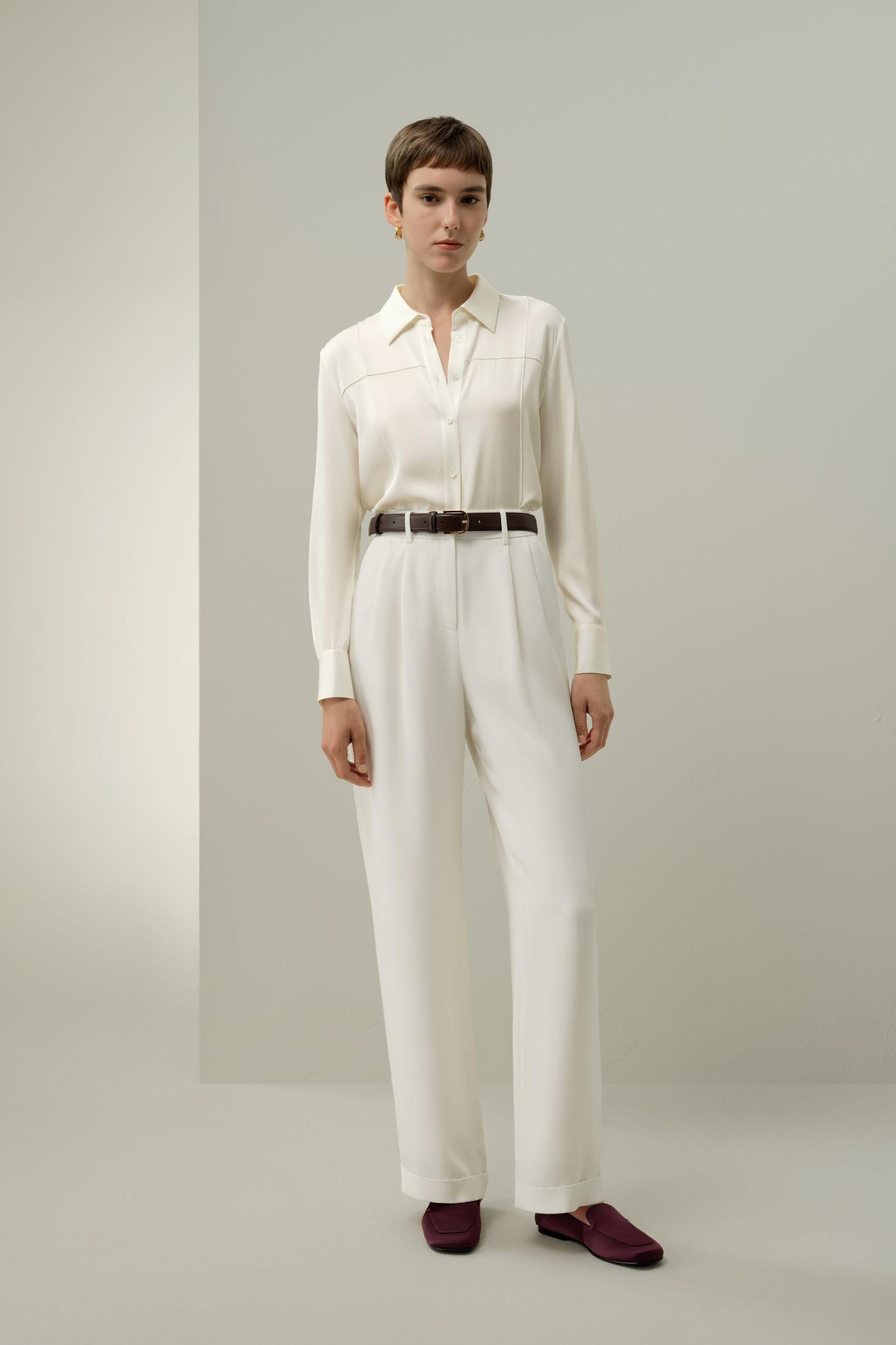 Gold Buckle Leather Belt Product Image