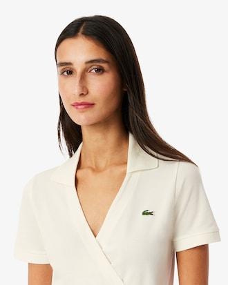 Stretch Mini Piqué Wrap Dress Product Image