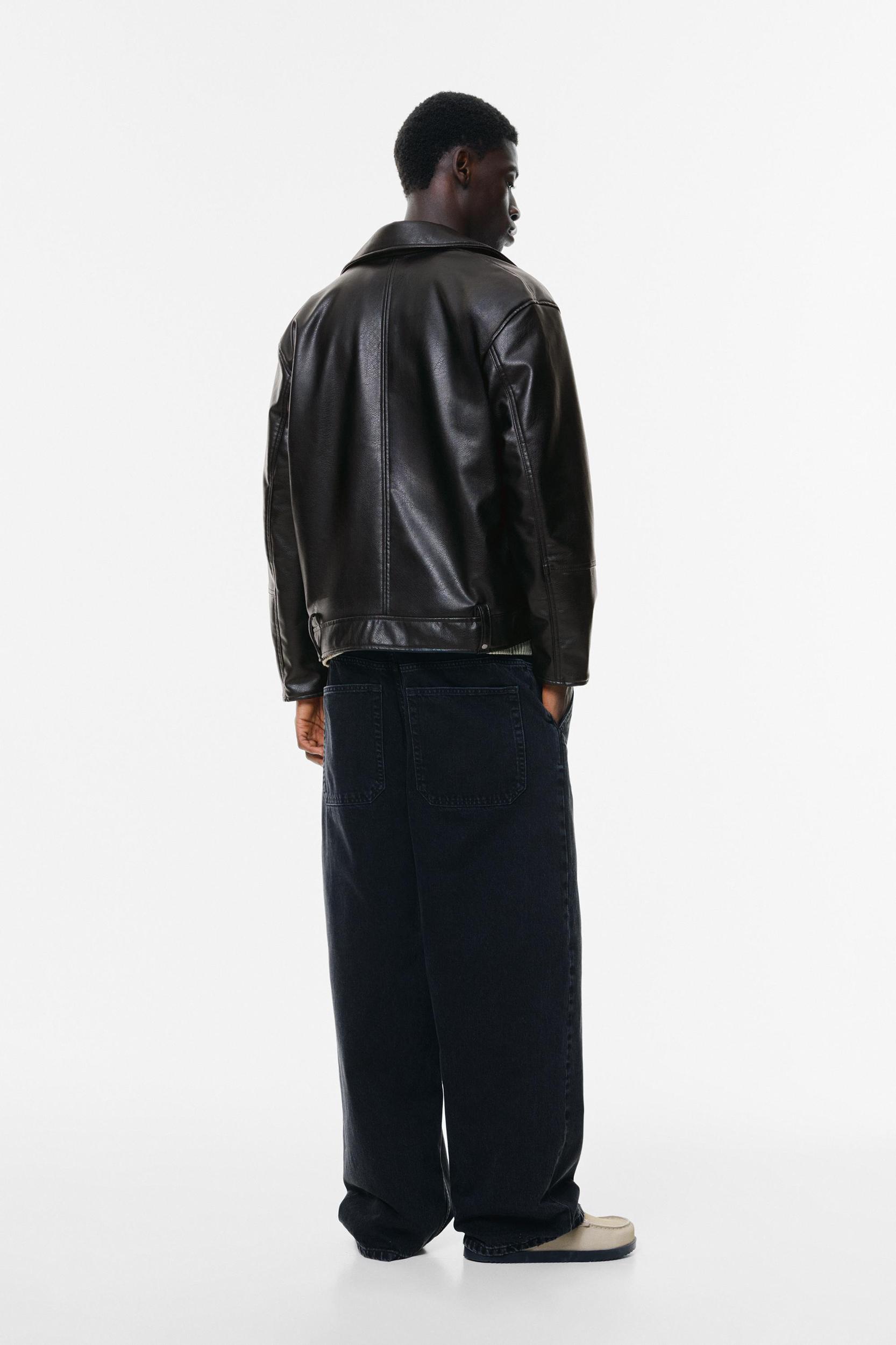 Faux leather biker jacket Product Image