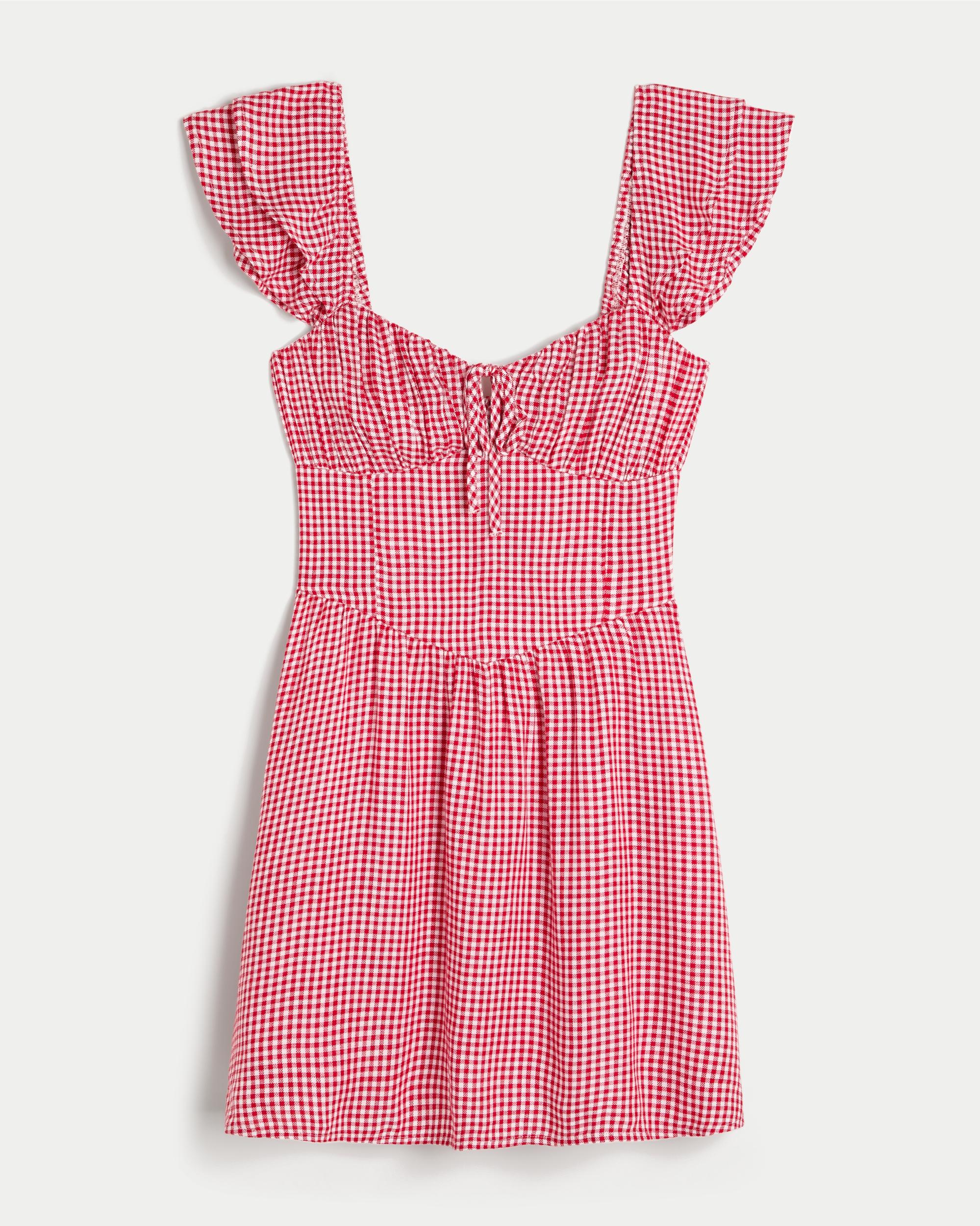 Flutter Sleeve V-Waist Mini Dress Product Image