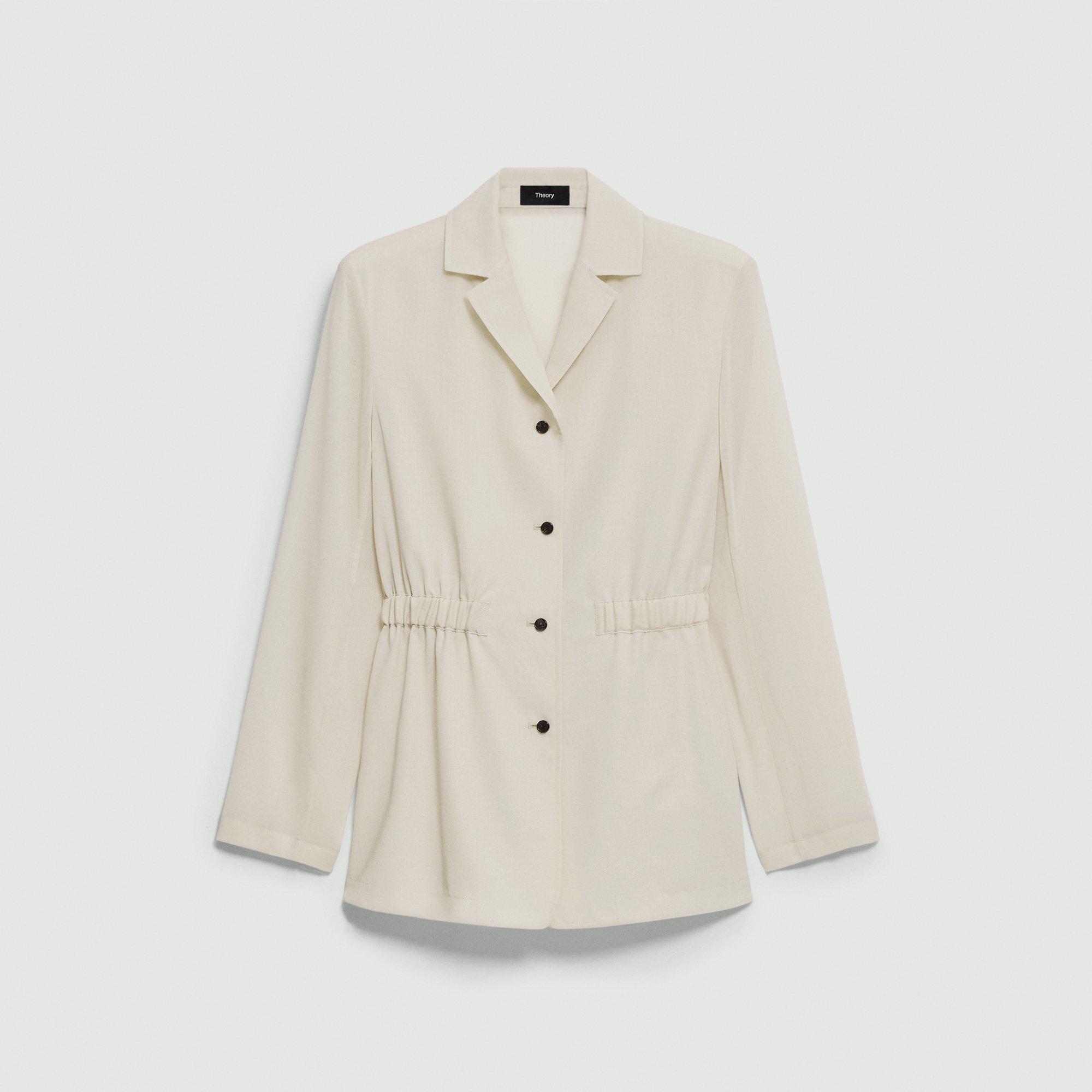 Sheer Wool Cinch Waist Jacket | Theory Product Image