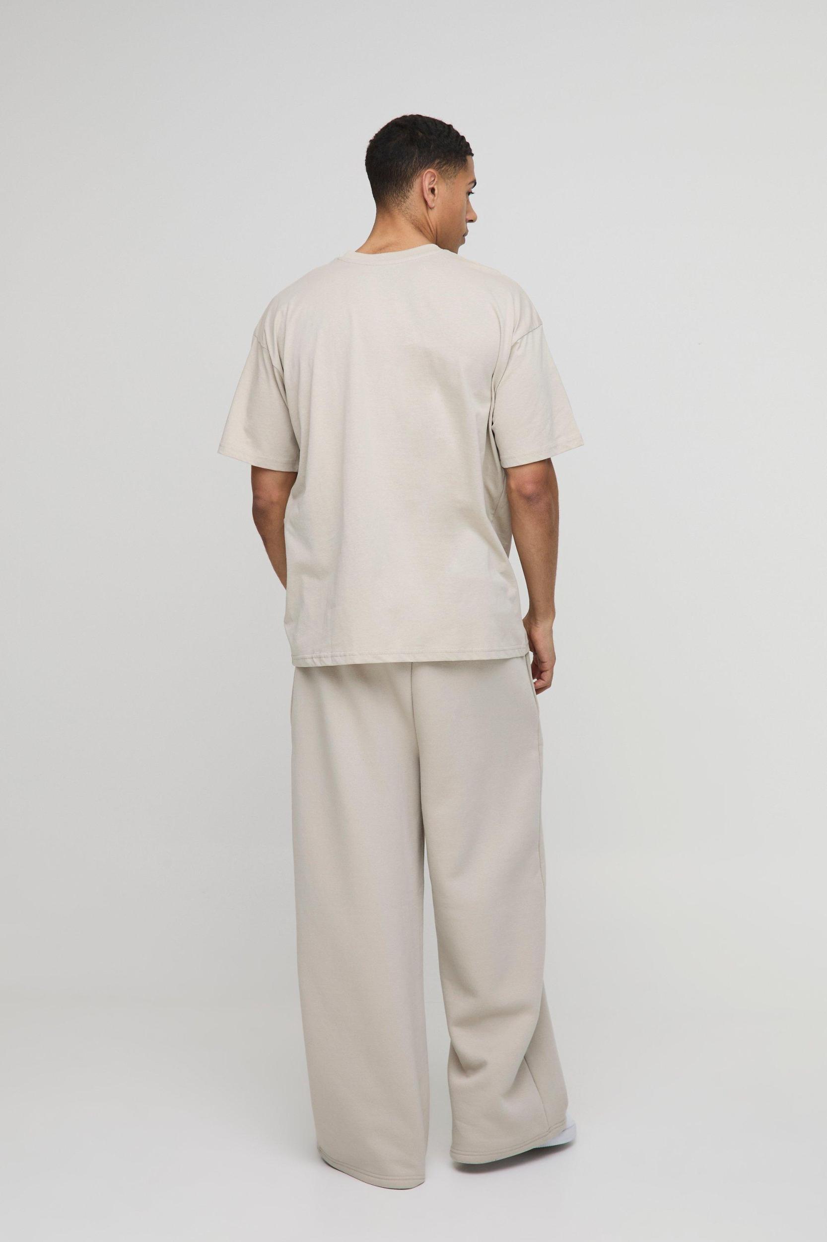 Oversized BM Signature Embroidered Crew Neck T-shirt | boohooMAN USA Product Image