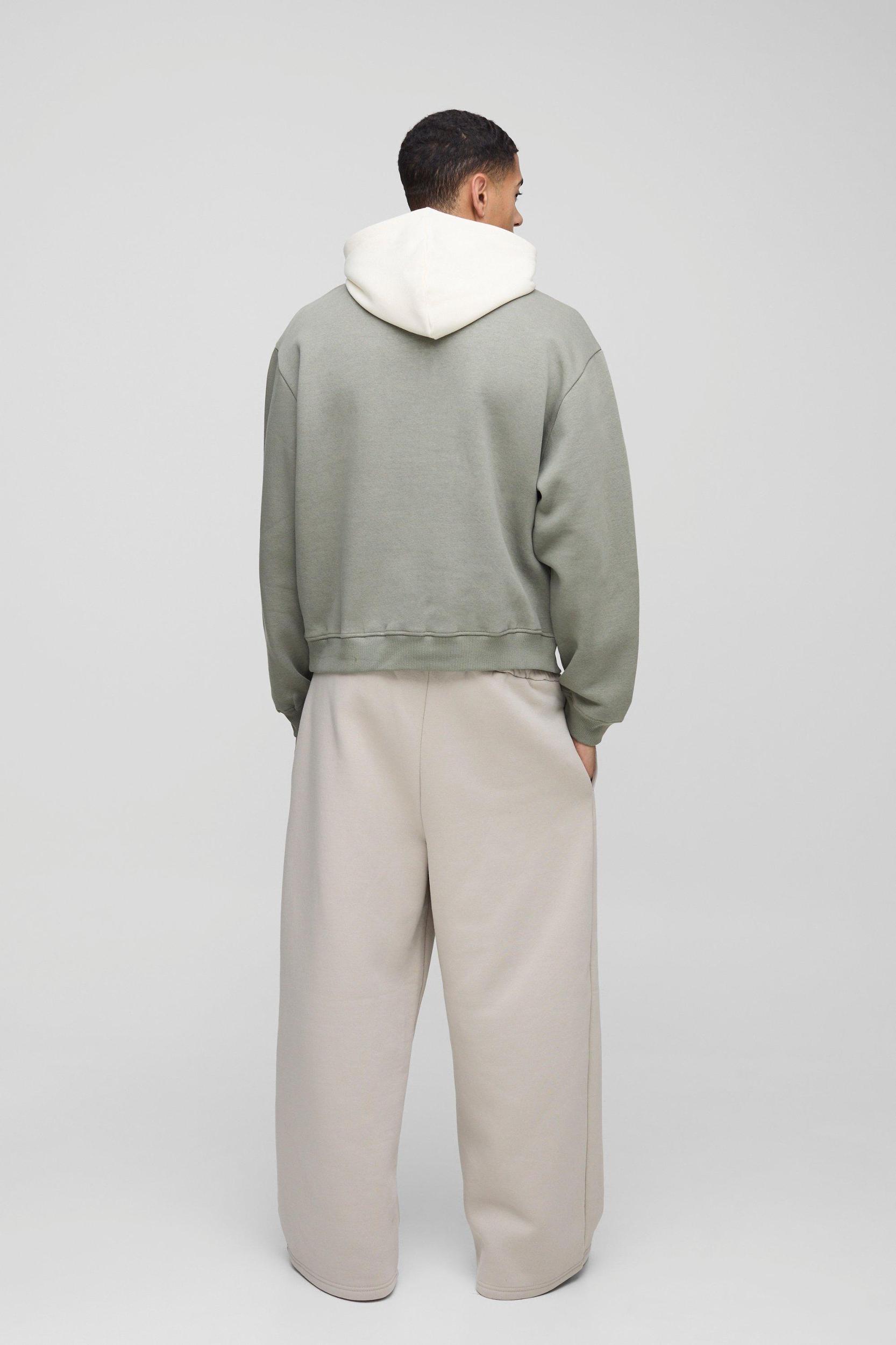 Oversized Boxy Man Colour Block Hoodie | boohooMAN USA Product Image