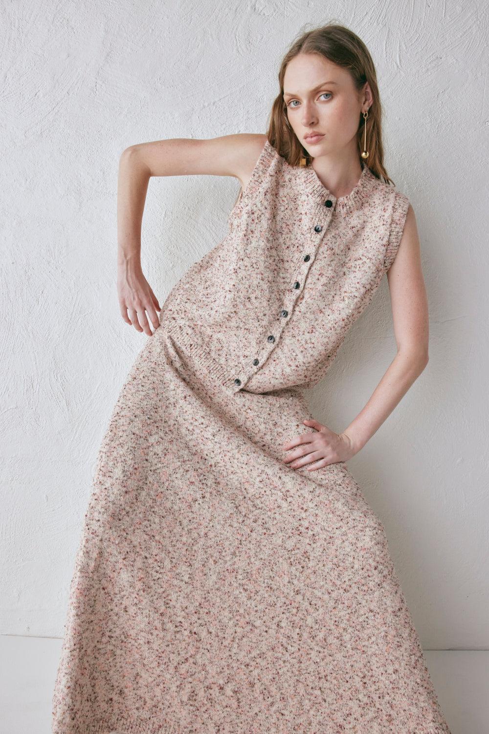 Anaya Knit Vest Pink Marle Product Image