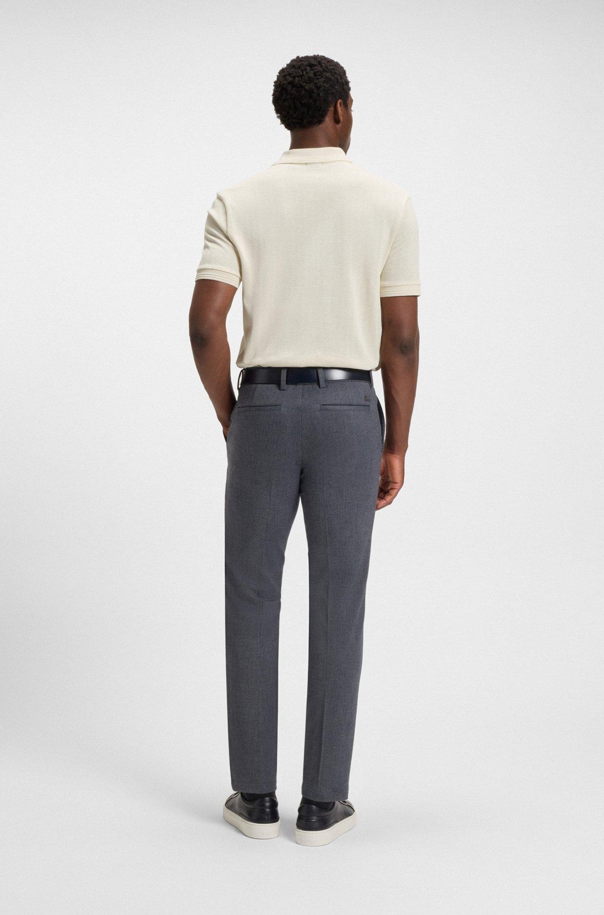 Cotton polo shirt with herringbone structure Product Image