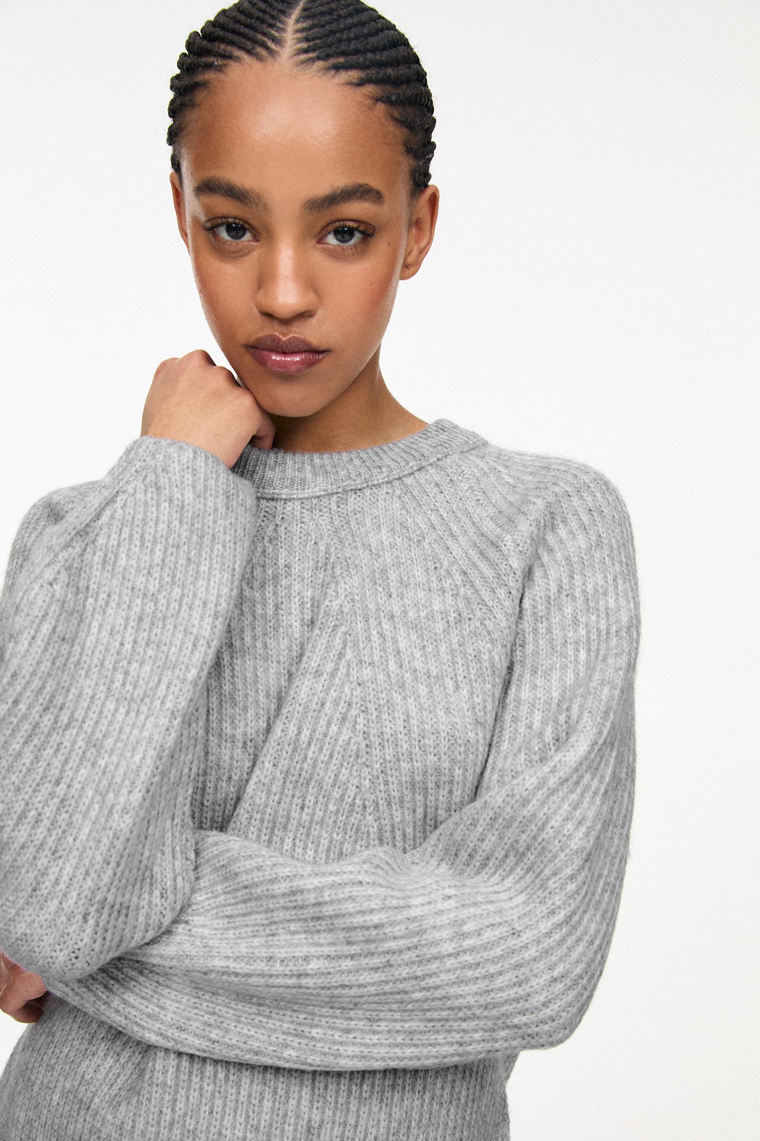Soft purl knit sweater Product Image