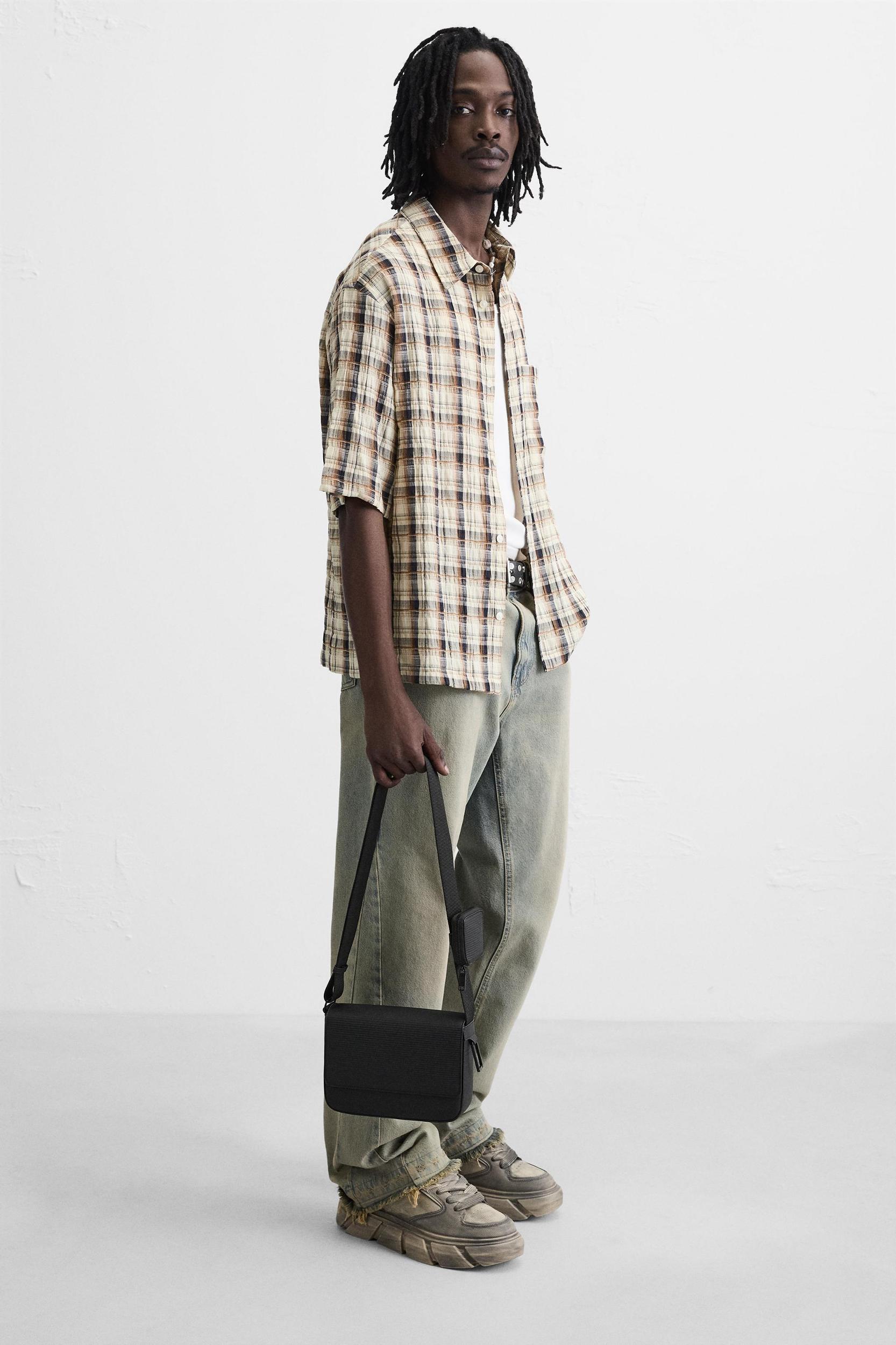 TEXTURED RUBBERIZED CROSSBODY BAG Product Image