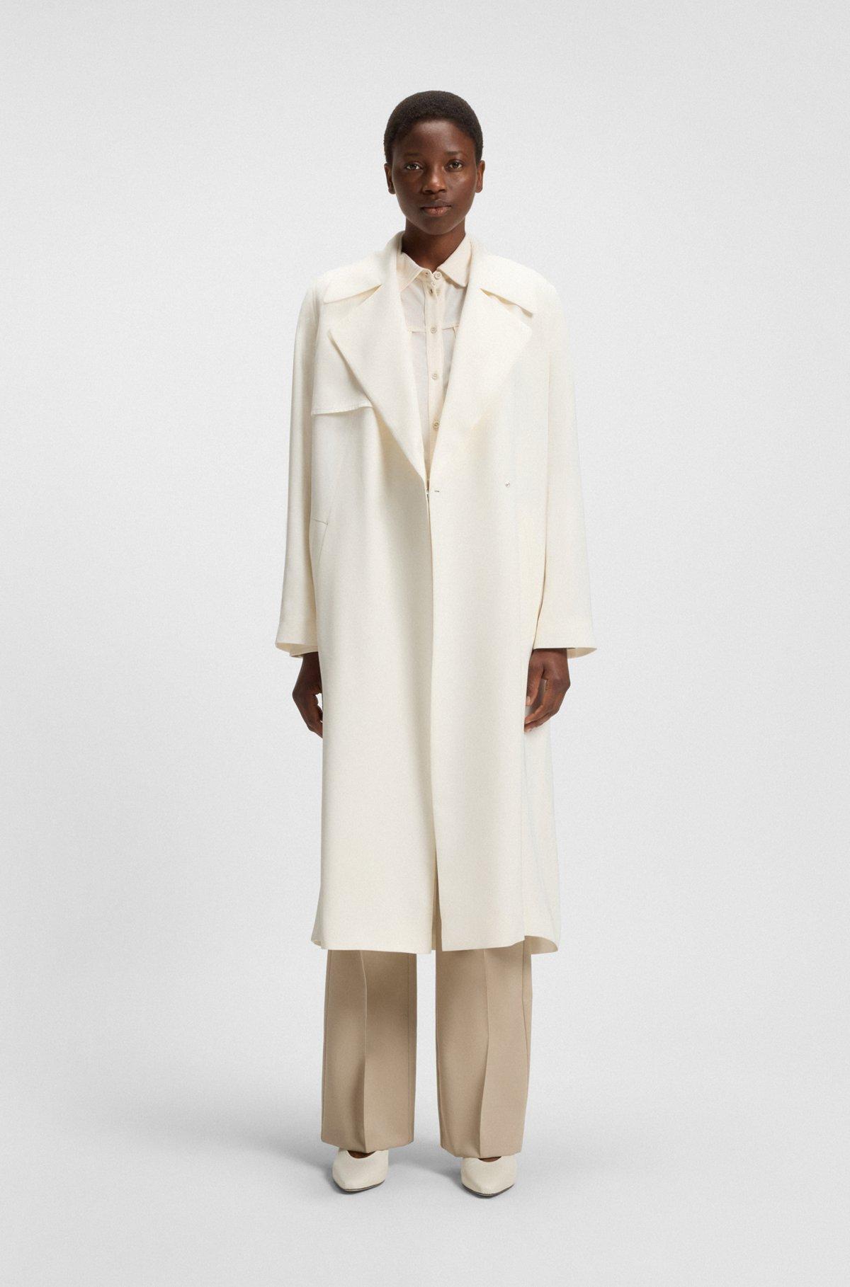 Trench coat with fabric belt Product Image