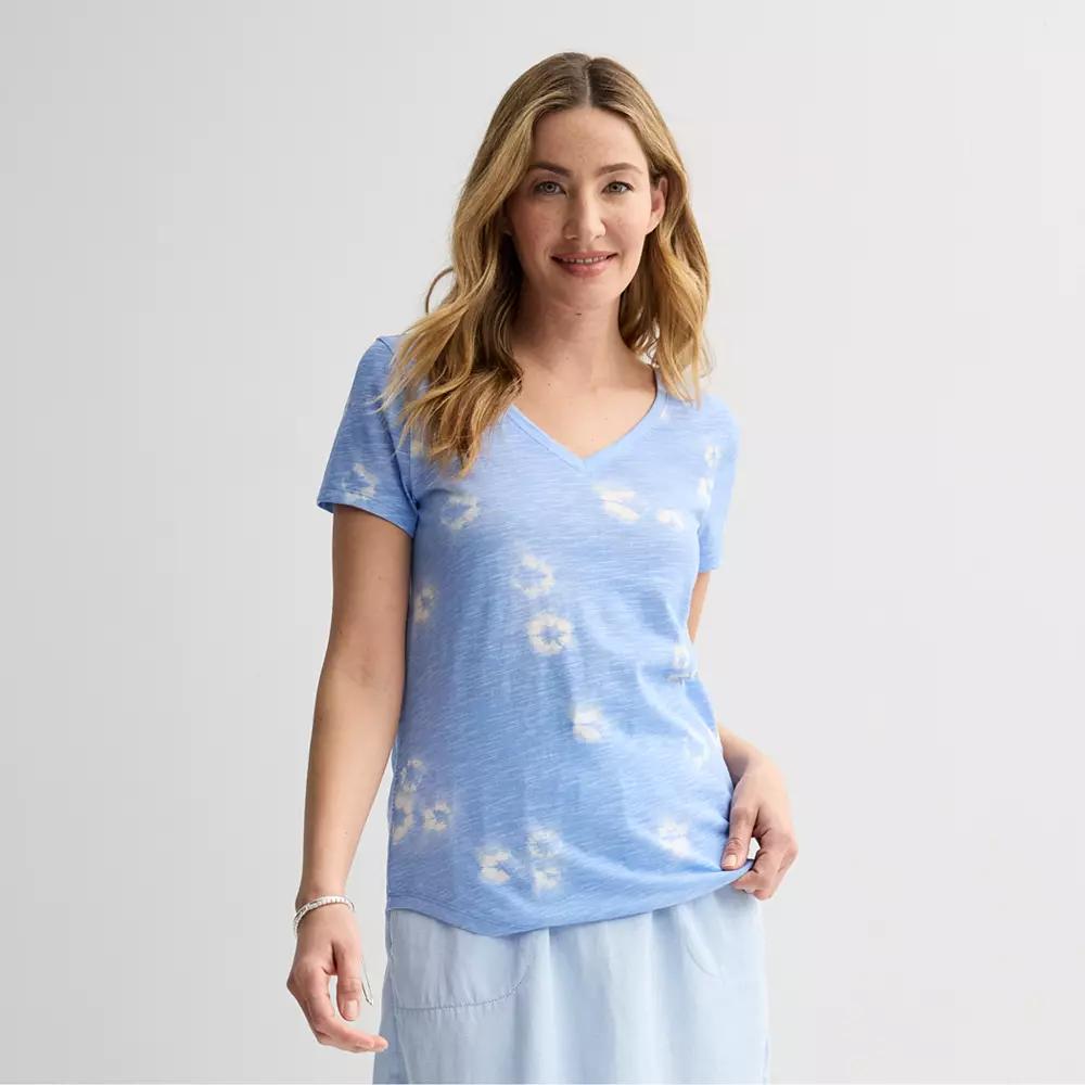 Women's Sonoma Goods For Life® Everyday Short Sleeve V-Neck Tee,  Product Image