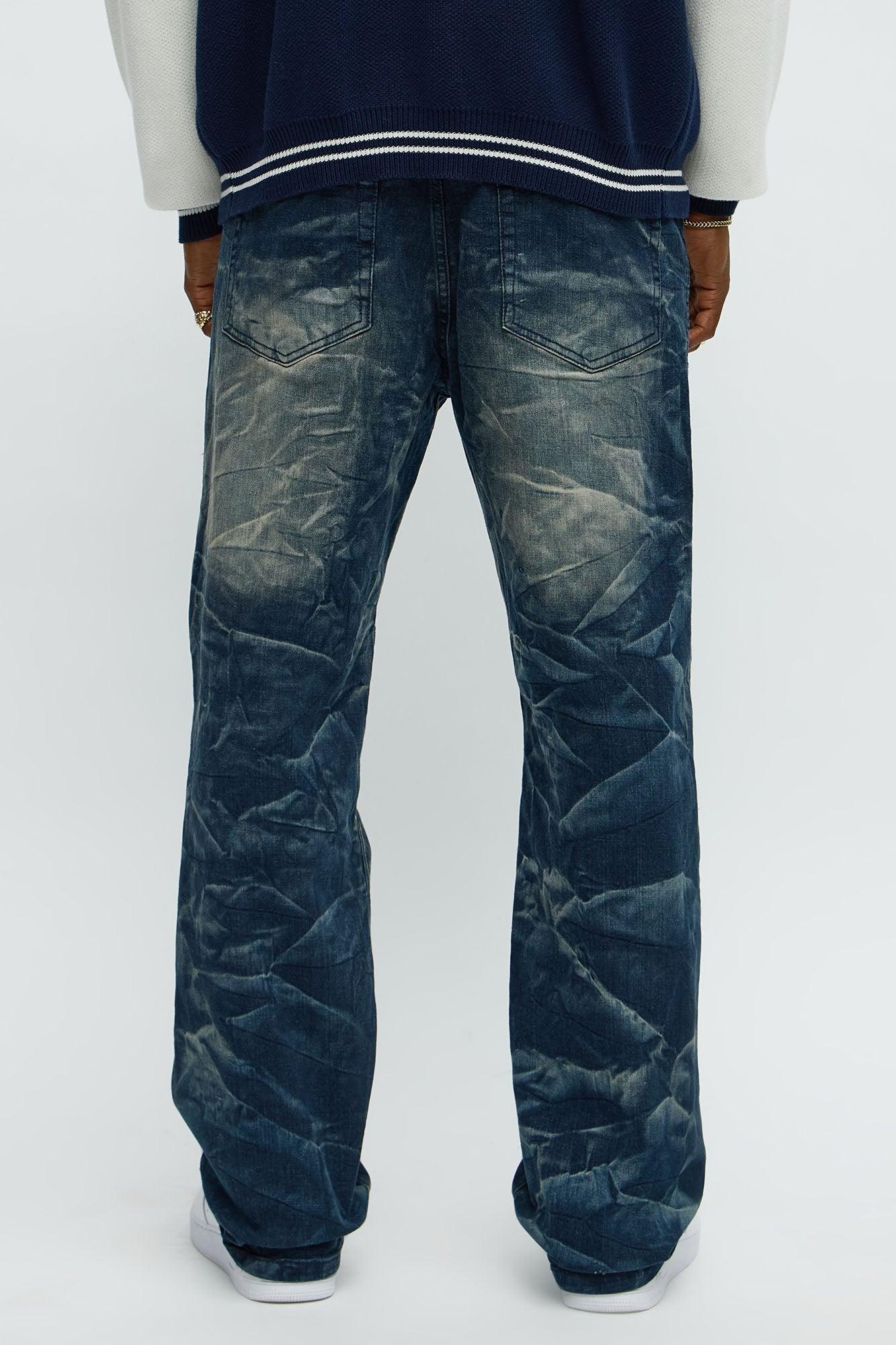 Straight Back Me Up Patched Distressed Jeans - Dark Wash Product Image