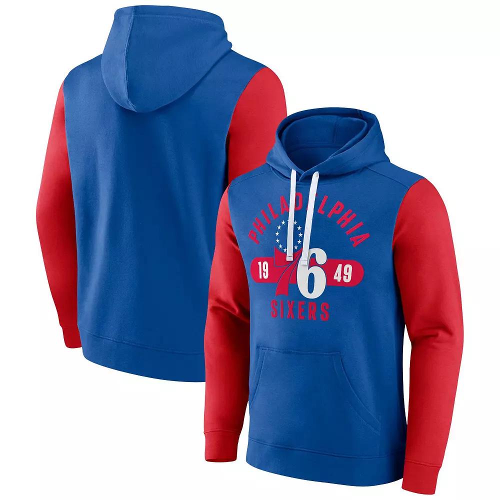 Men's Fanatics Branded Royal/Red Philadelphia 76ers Big & Tall Bold Attack Pullover Hoodie, Size: 2XLT, 76r Blue Product Image
