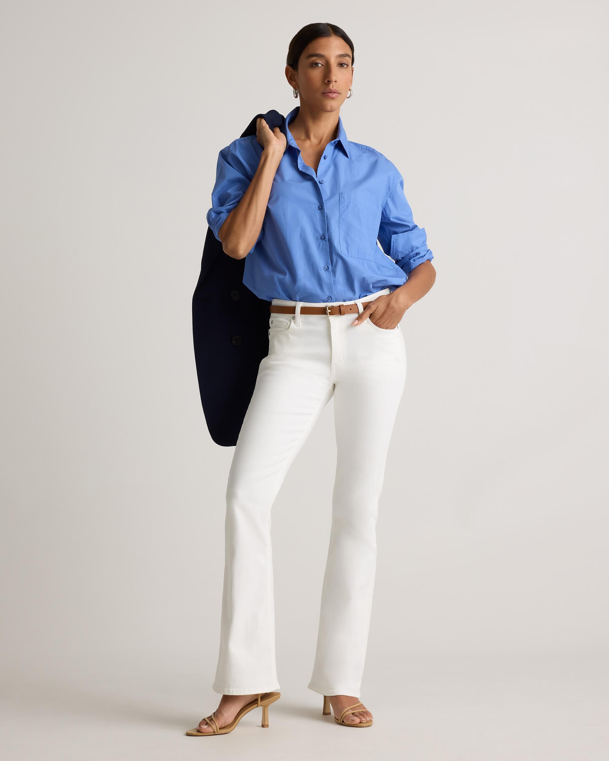 Quince | Women's Luna Stretch Flare Jeans Organic Cotton Product Image