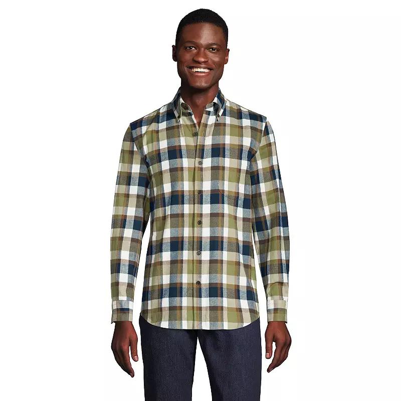 Men's Lands' End Traditional-Fit Flagship Flannel Shirt,  Product Image