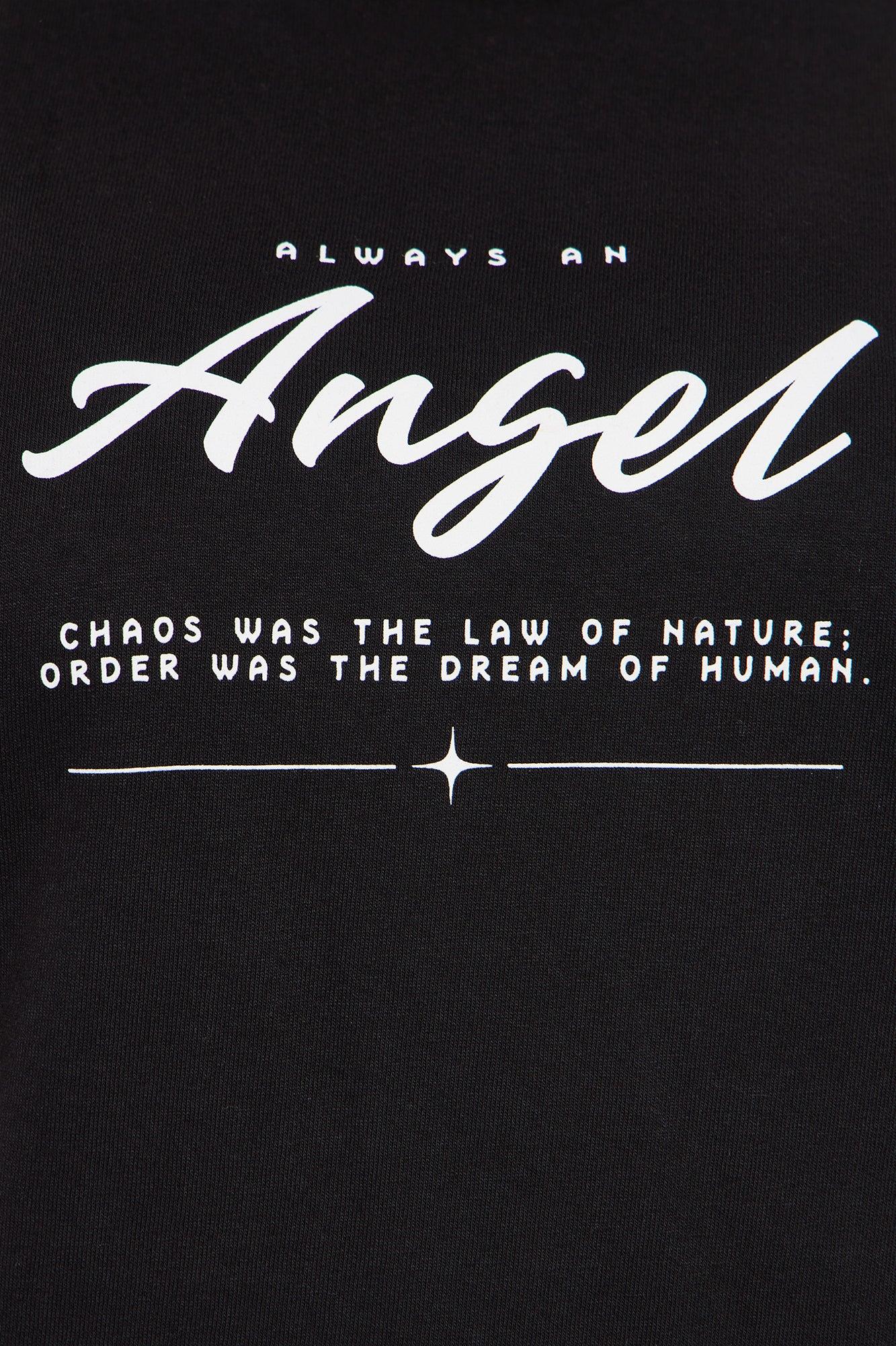 Angel Energy Washed Tee - Black Product Image