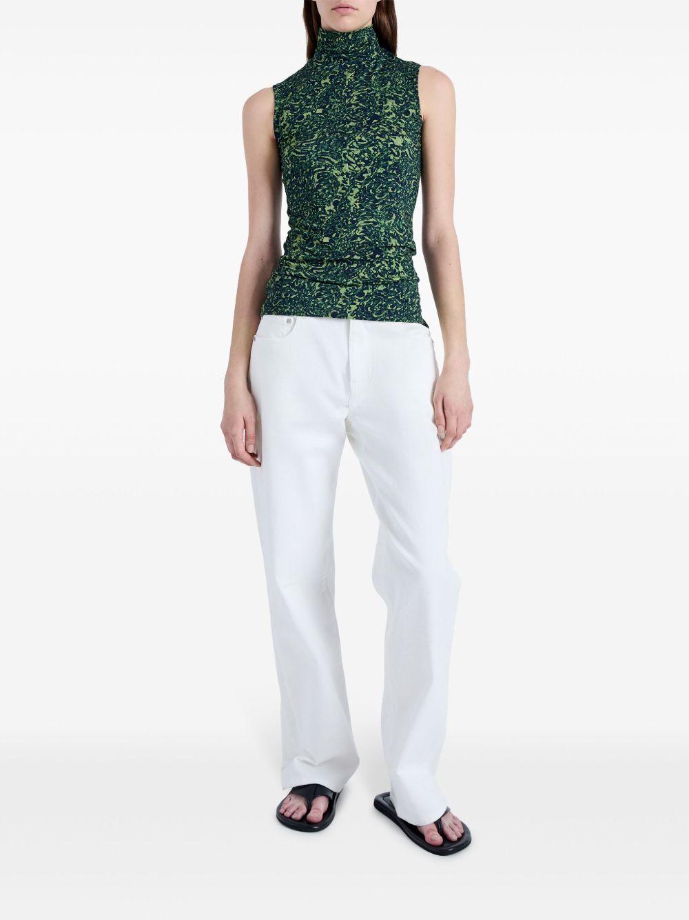 abstract-print high-neck top Product Image