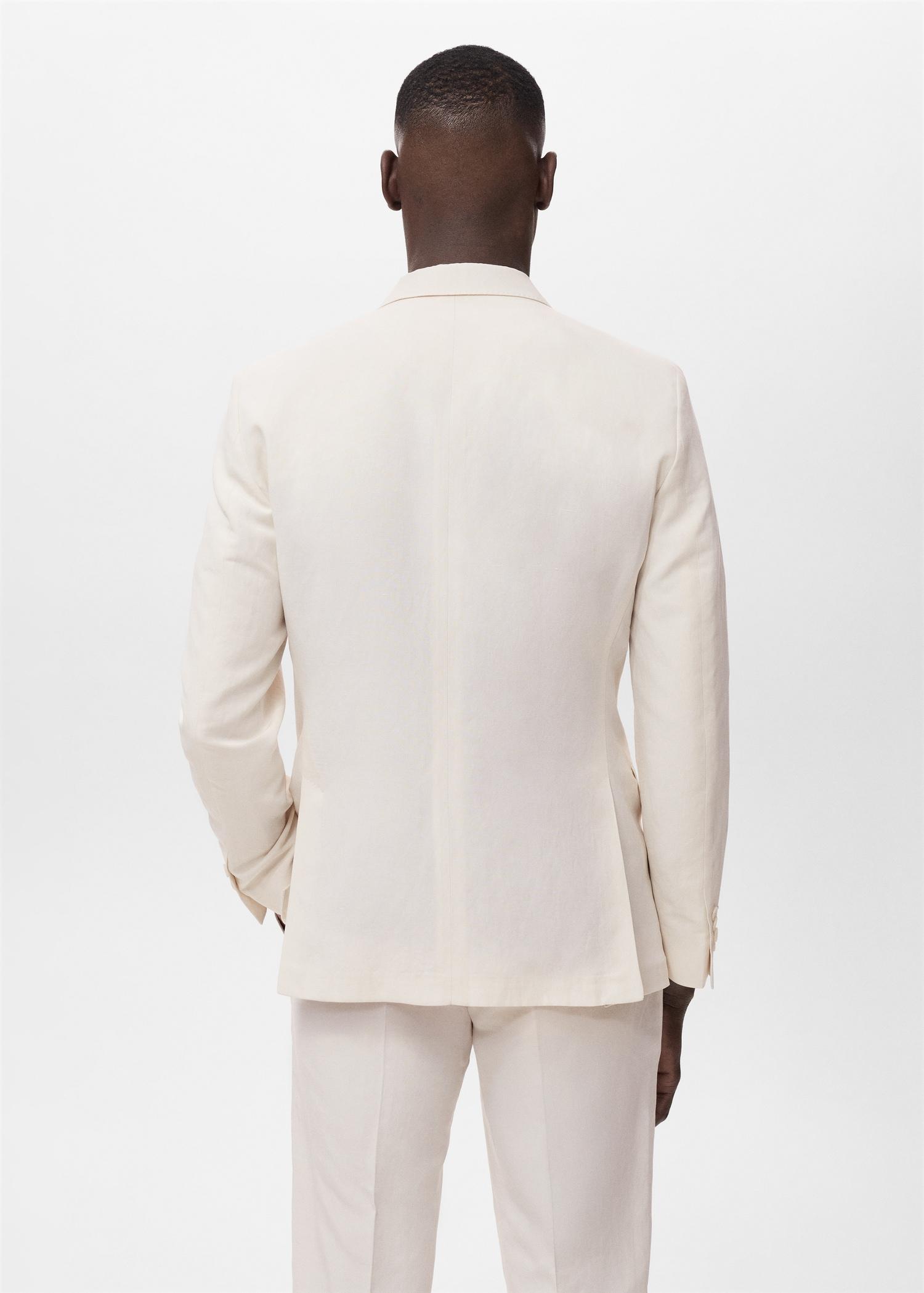 Slim-fit suit blazer made from a linen-lyocell blend - Men | MANGO USA Product Image