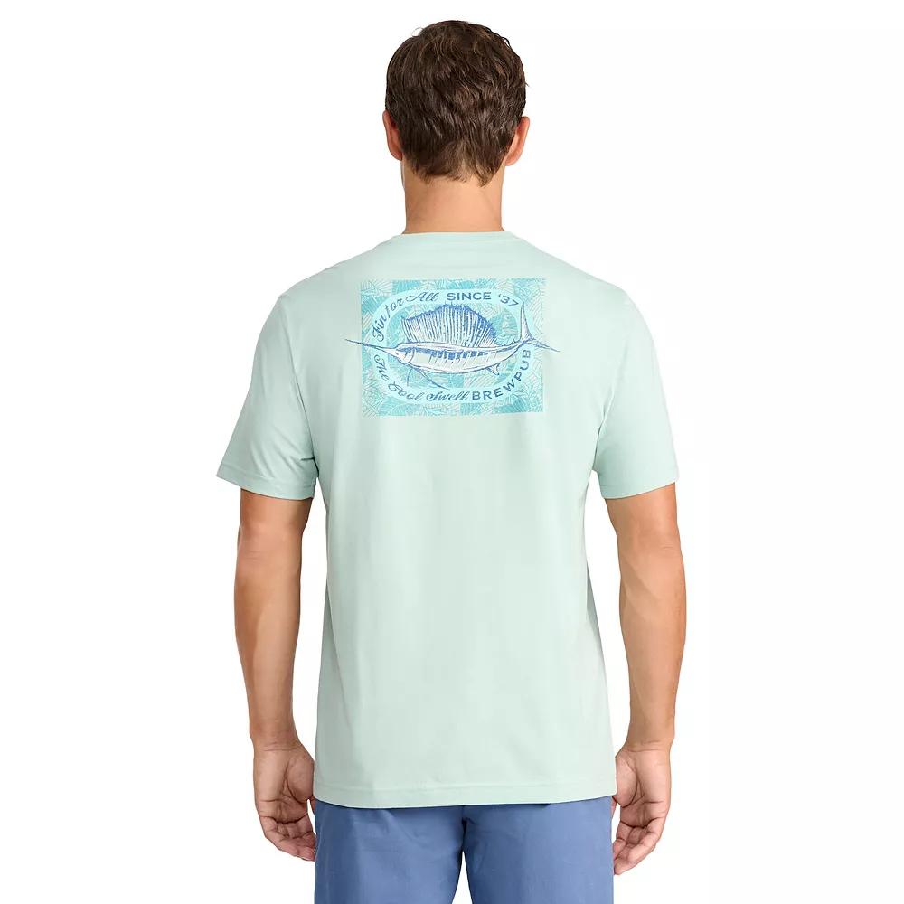 Men's IZOD Saltwater Short Sleeve Graphic Tee, Size: Medium, Cool Swell Product Image