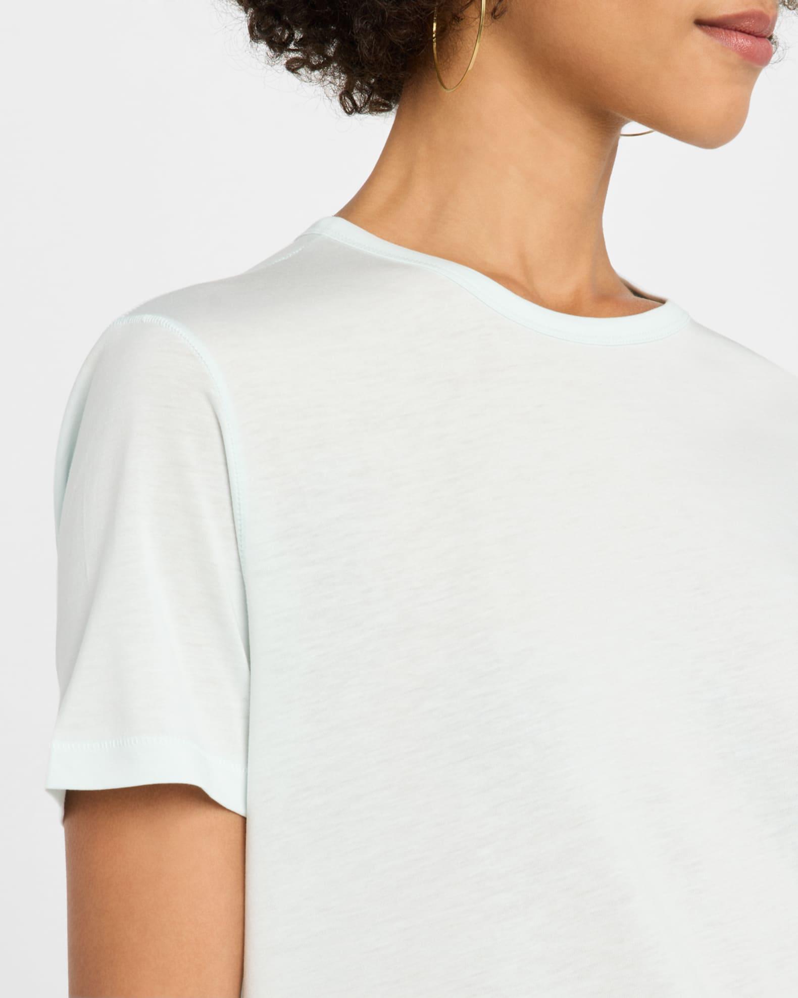 Lyocell Cotton Semi-Relaxed Short-Sleeve Crewneck tee Product Image