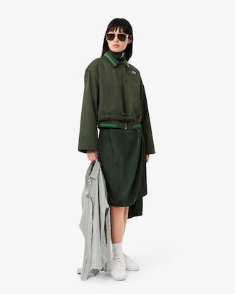 Oversized Polo Collar Twill Jacket Product Image