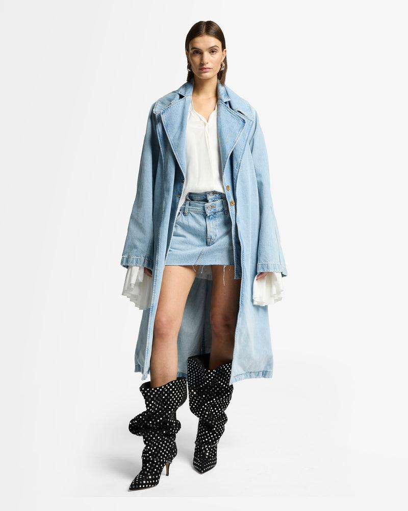 Denim Trench Coat Product Image