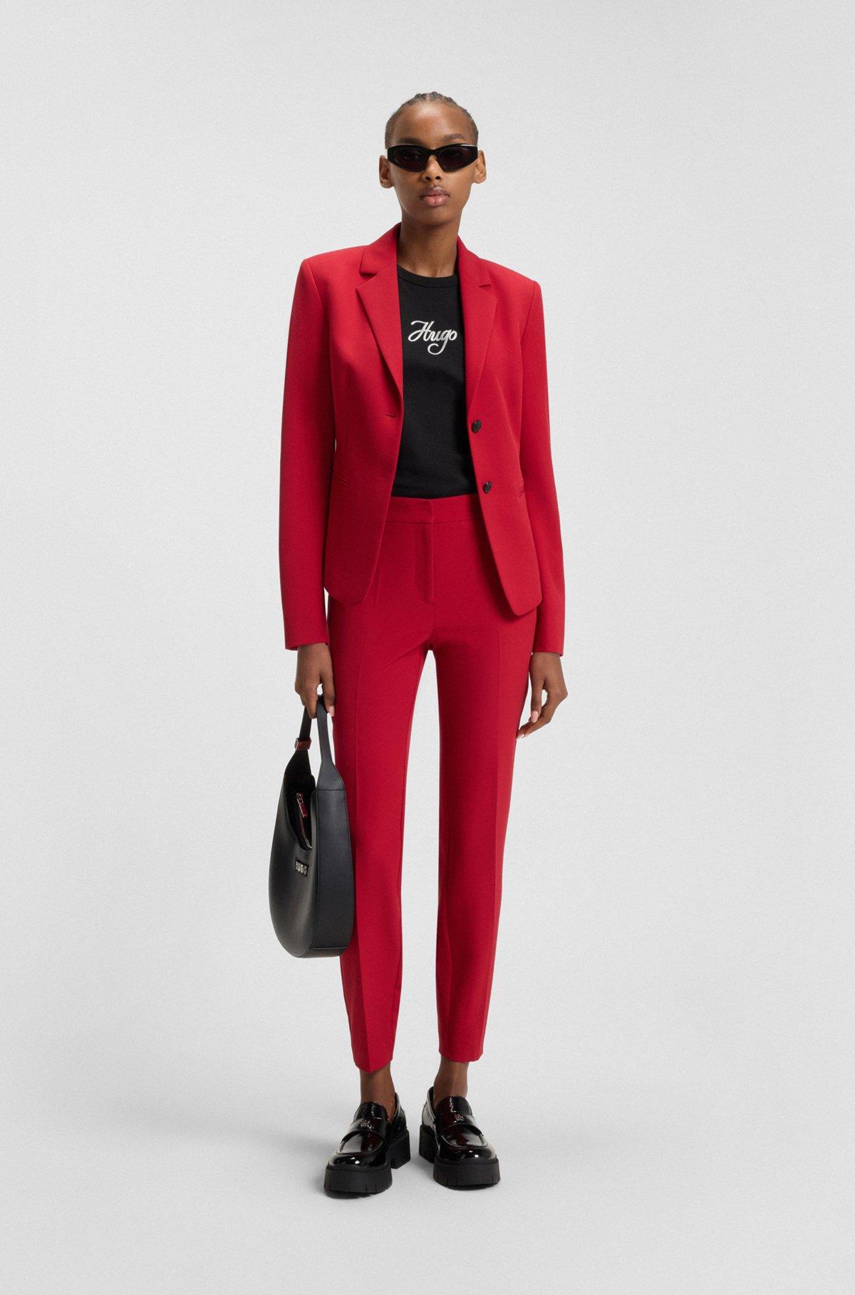 Cotton-jersey T-shirt with glitter-print details Product Image