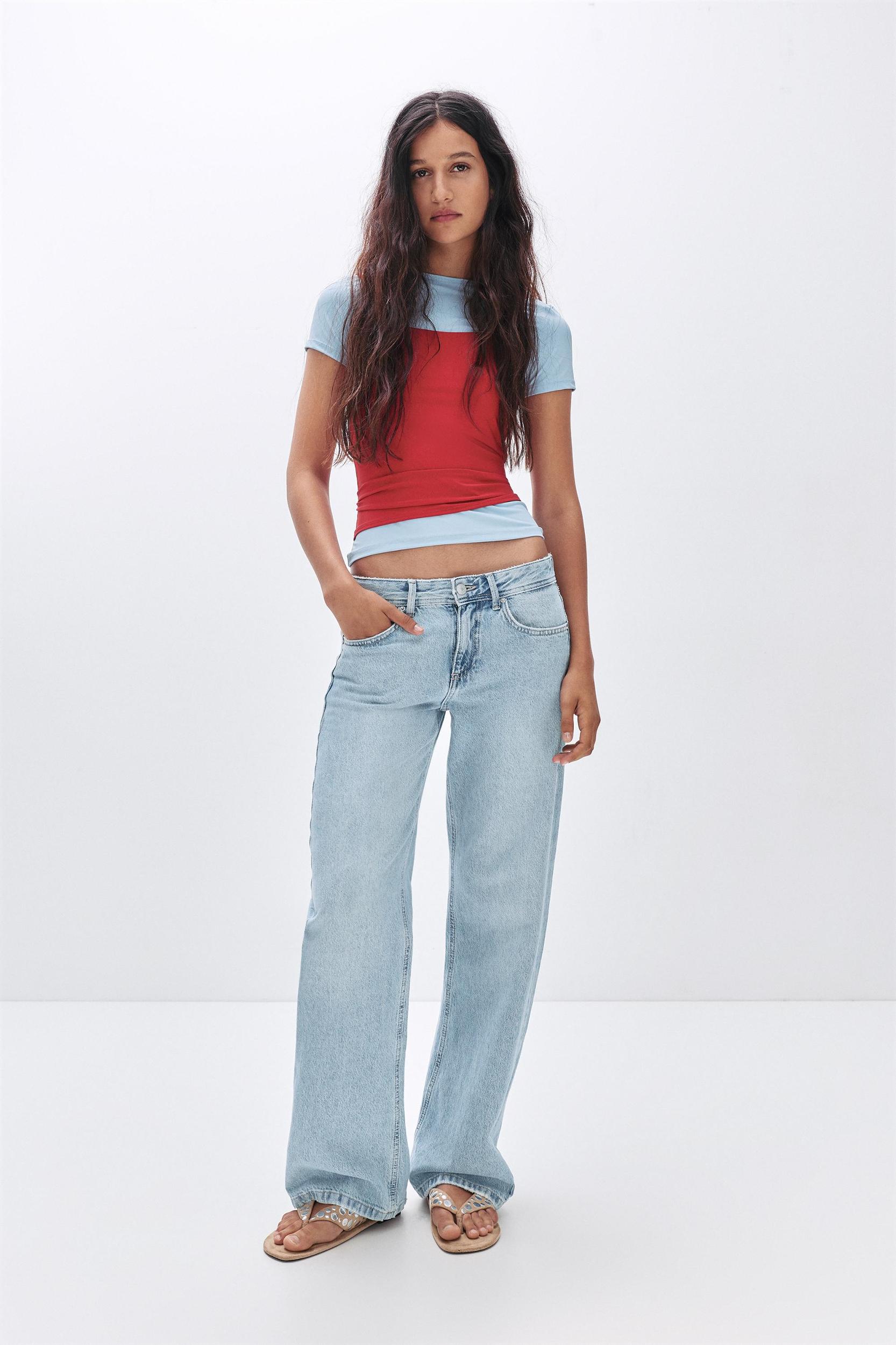 Low-waist straight-leg jeans Product Image