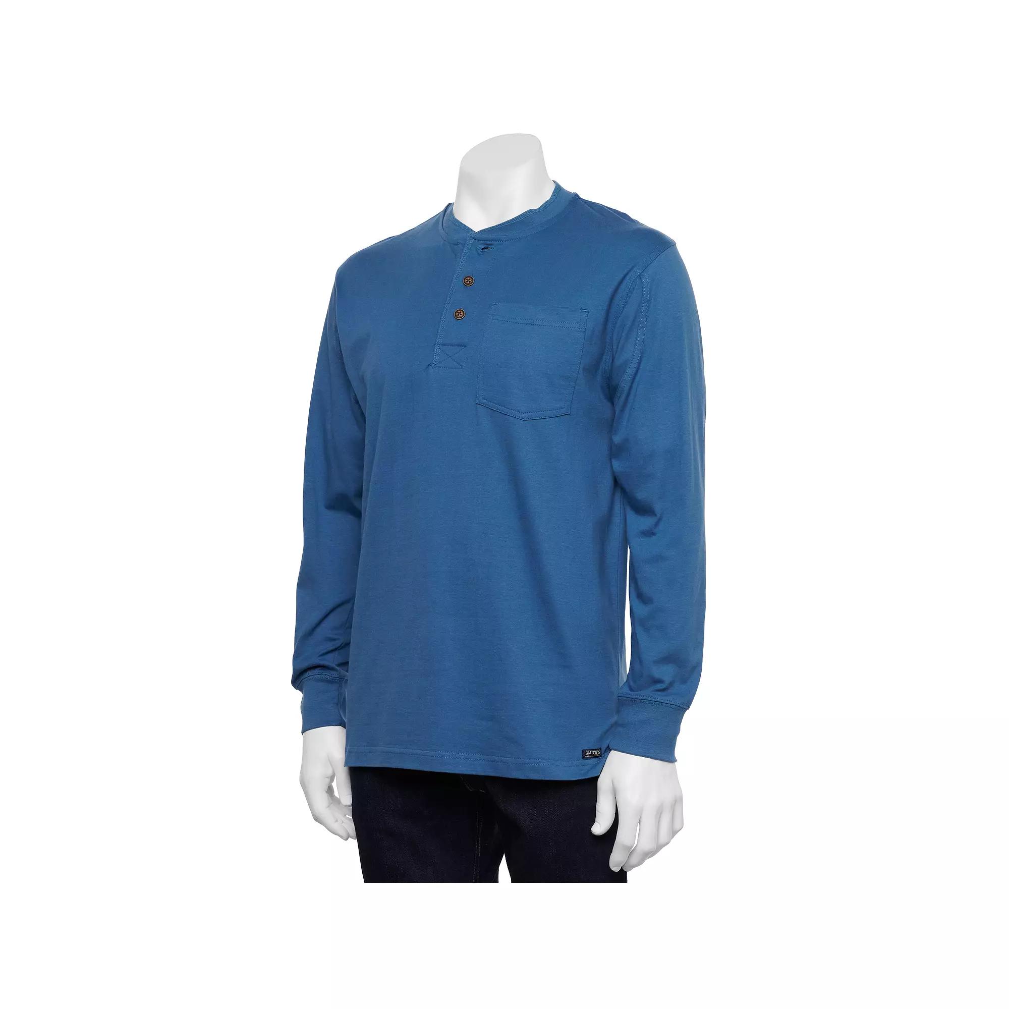 Men's Smith's Workwear Extended Tail Pocket Henley,  Product Image