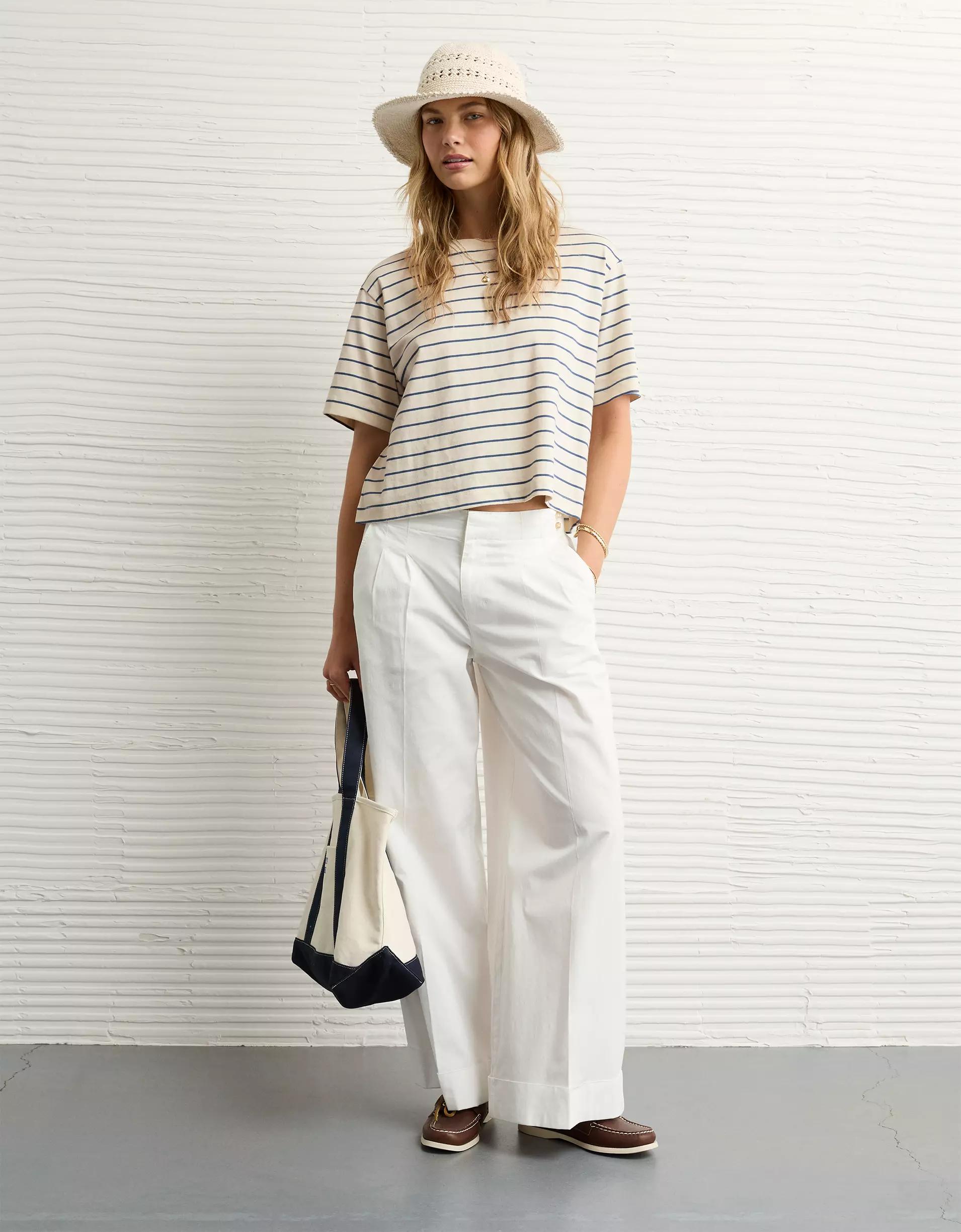 AE Boxy Striped T-Shirt Product Image