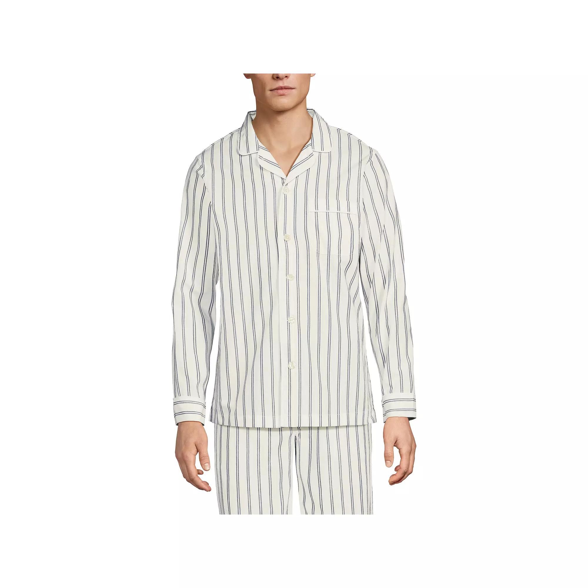 Men's Lands' End Broadcloth Pajama Sleep Shirt,  Product Image