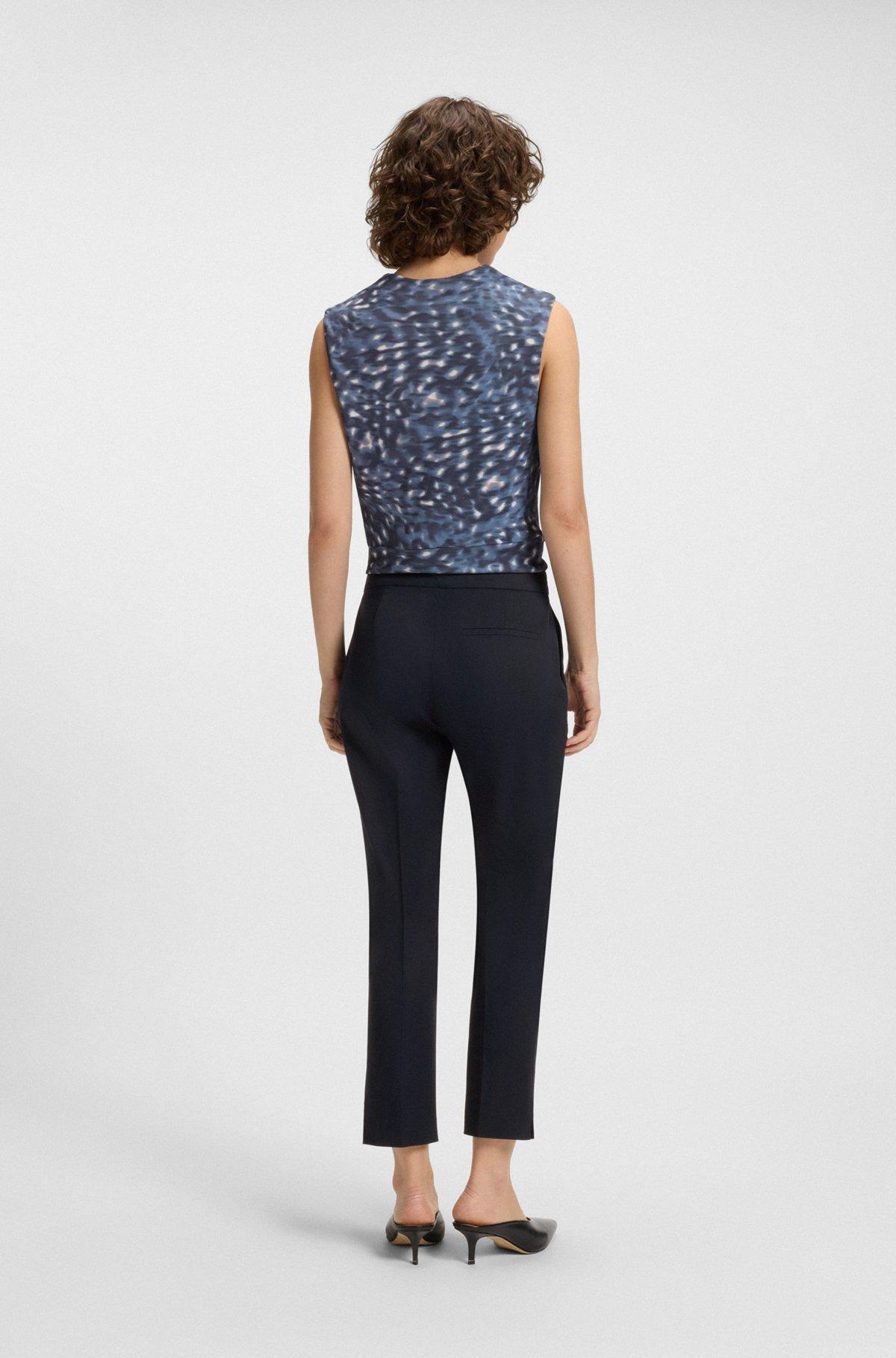 BOSS - Slim-fit pants in stretch cotton - Dark Blue Product Image