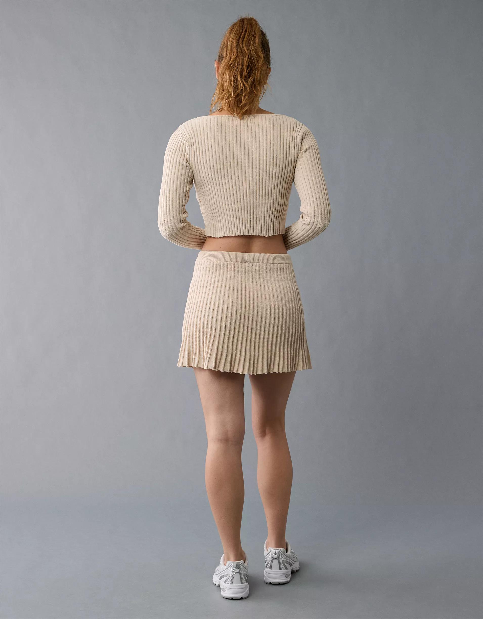 AE Ribbed Knit Mini Skirt Product Image