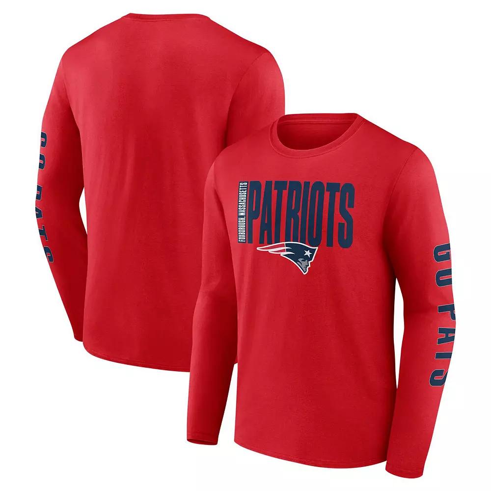 Men's Fanatics Red New England Patriots Vision Long Sleeve T-Shirt, Size: XL Product Image
