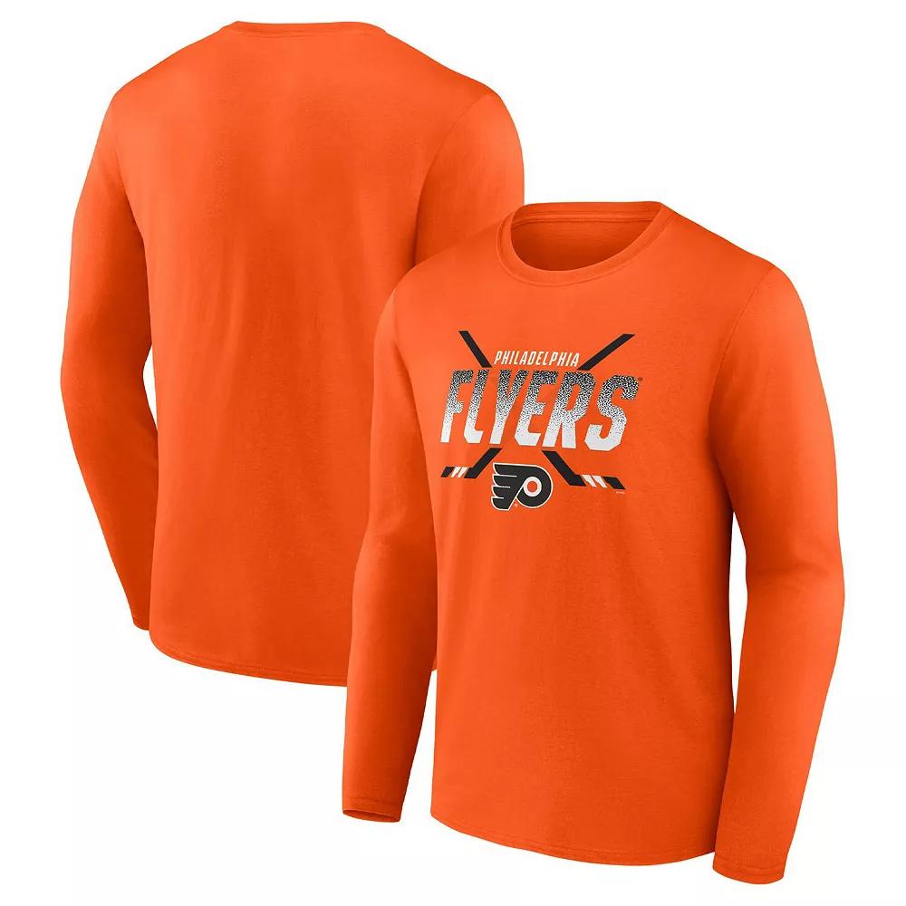Men's Fanatics Branded Orange Philadelphia Flyers Covert Long Sleeve T-Shirt,  Product Image