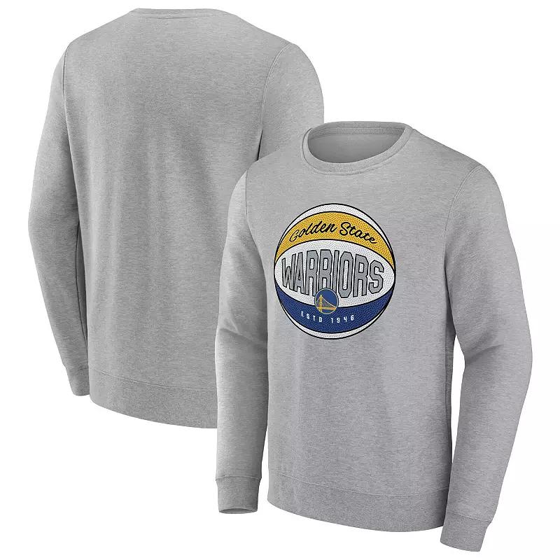 Men's Fanatics Branded Heathered Gray Phoenix Suns True Classics Vint Pullover Sweatshirt,  Product Image