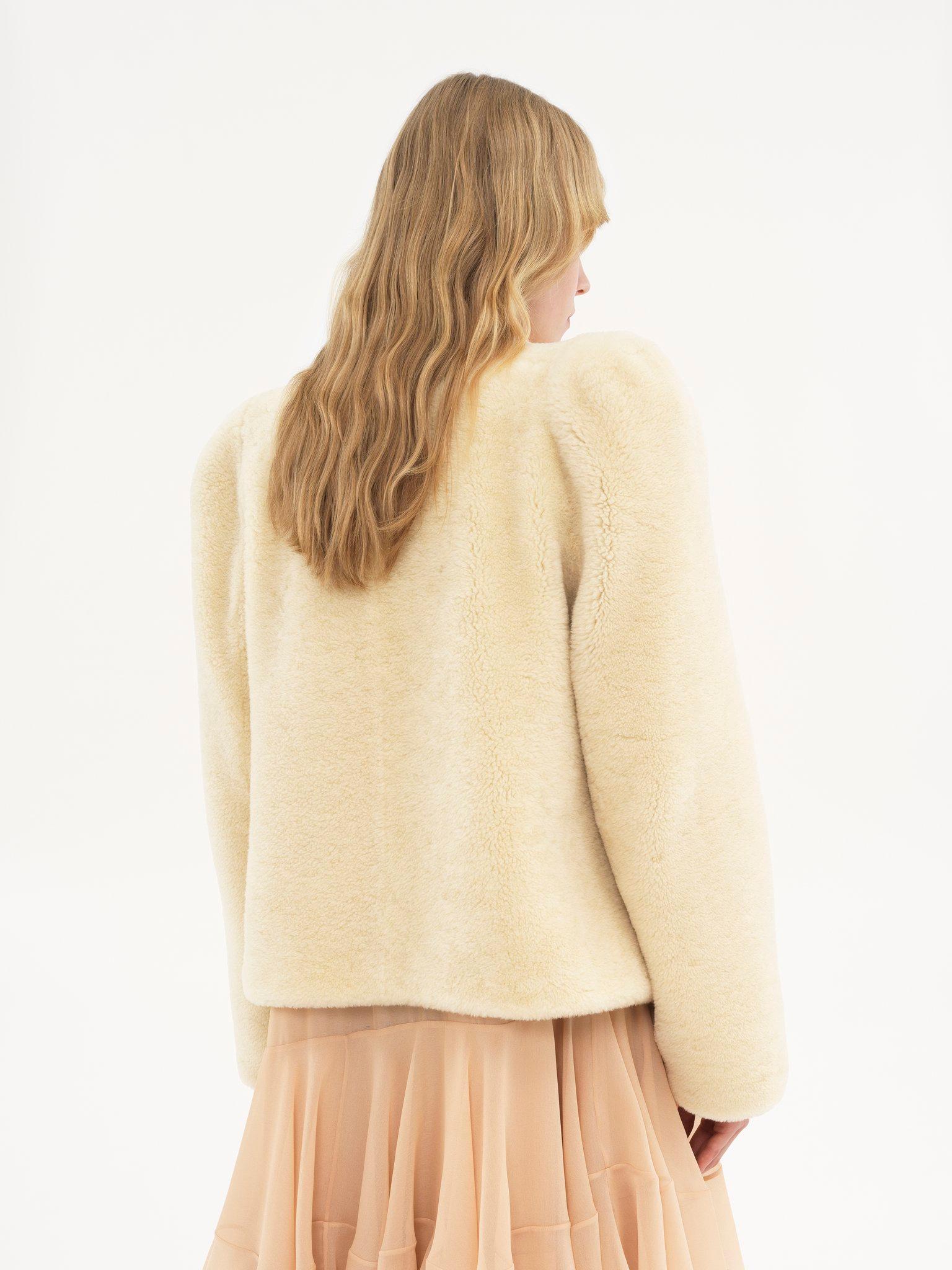 Boxy jacket in shearling Product Image