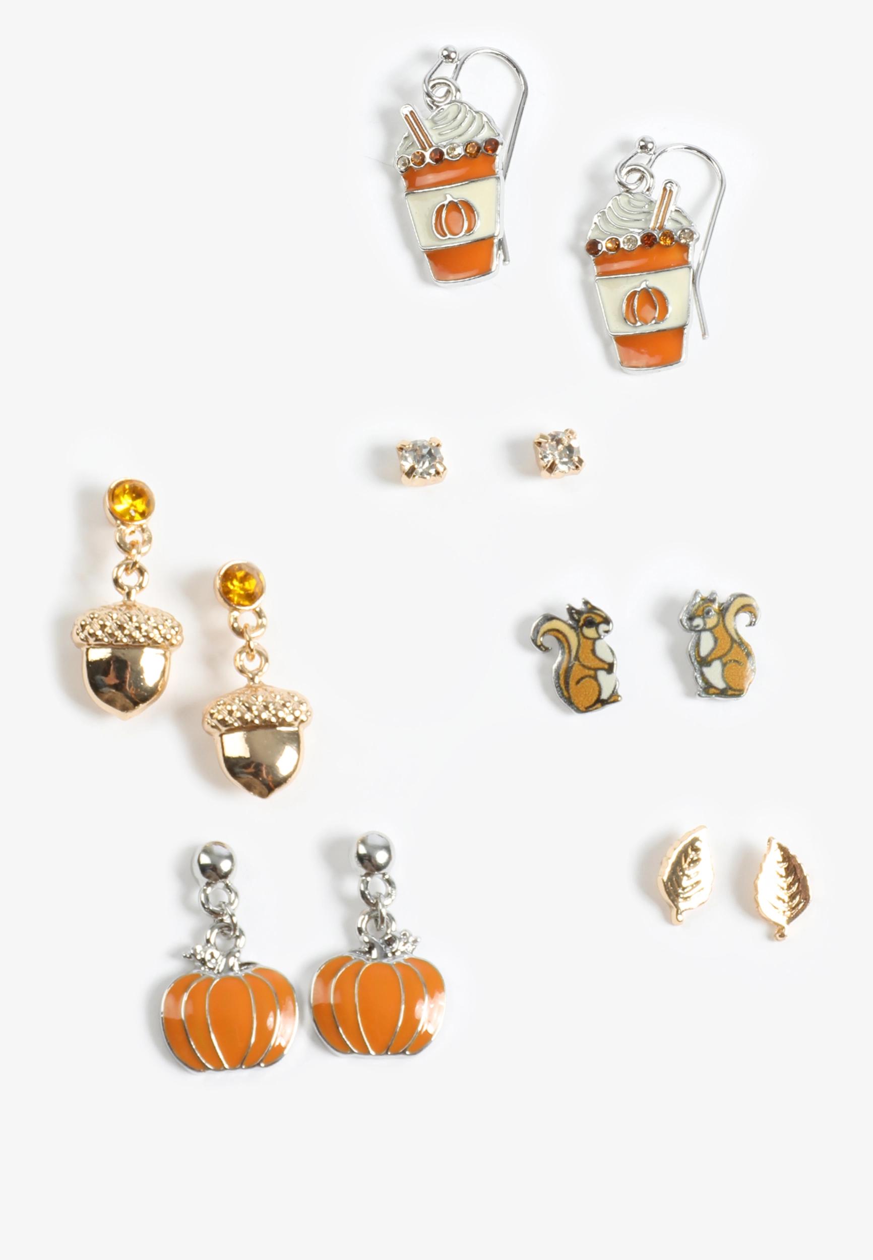 6 Pack Fall Harvest Earring Set Product Image