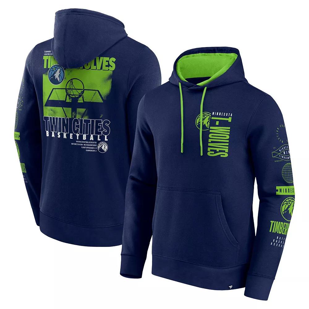 Men's Fanatics Navy Minnesota Timberwolves Game Time Crossover Pullover Hoodie, Size: Medium, Blue Product Image