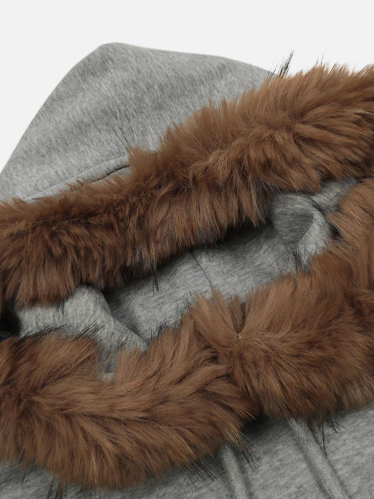 Aelfric Eden Plush Patchwork Pullover Hoodie Product Image