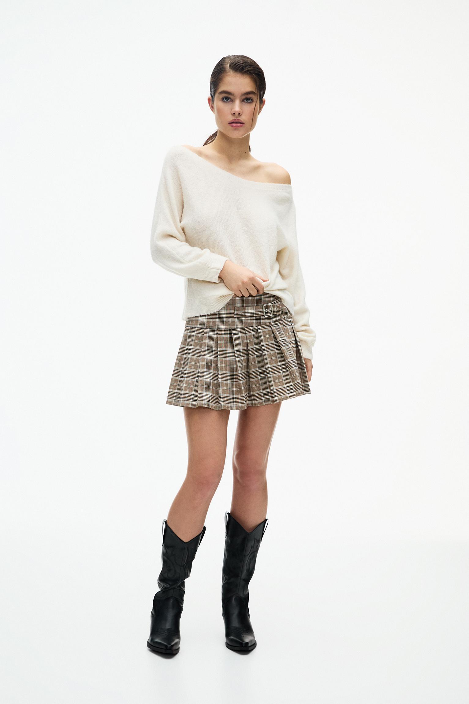 Asymmetric soft knit sweater Product Image