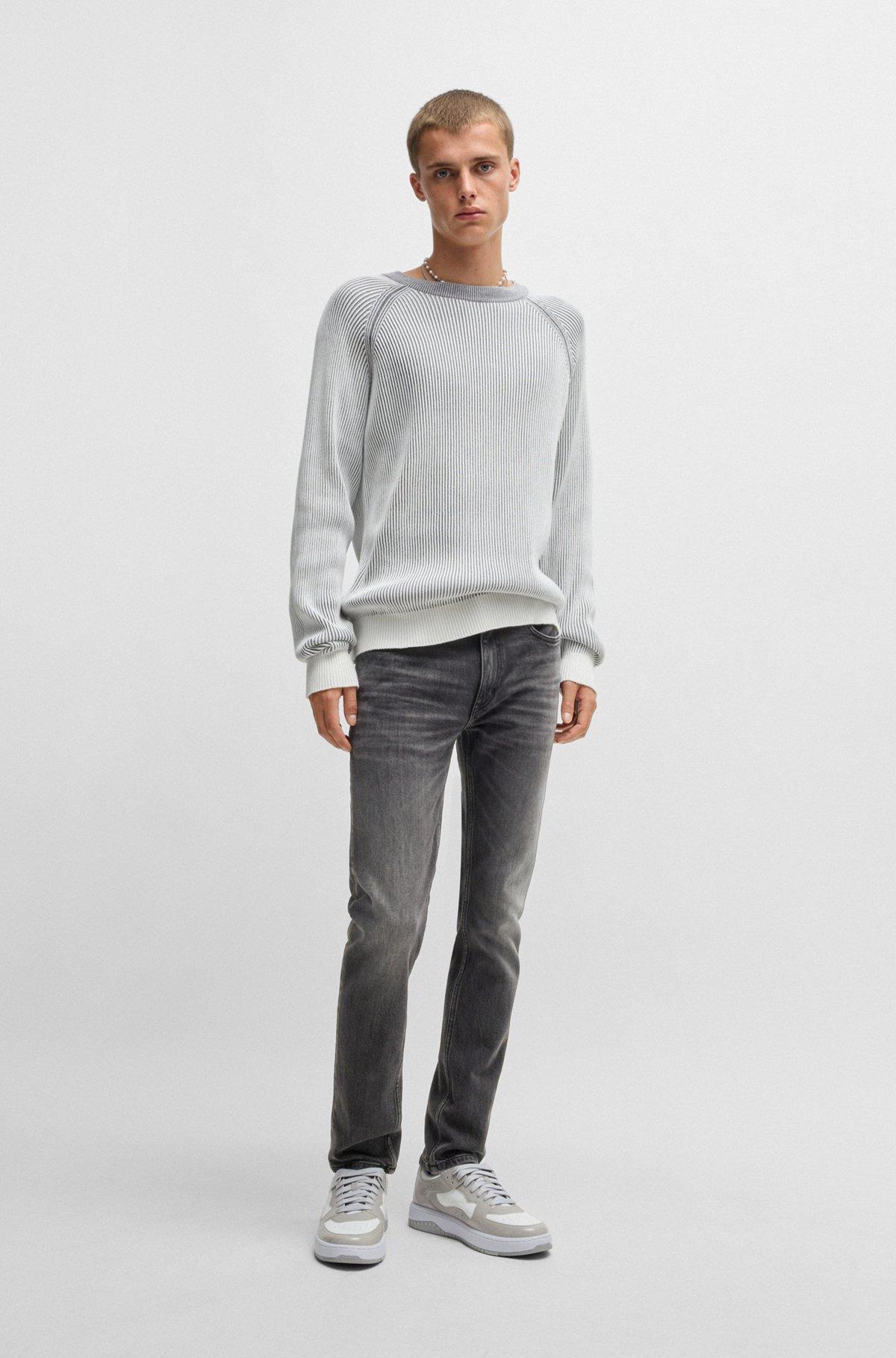 Extra-slim-fit jeans in gray stretch denim Product Image
