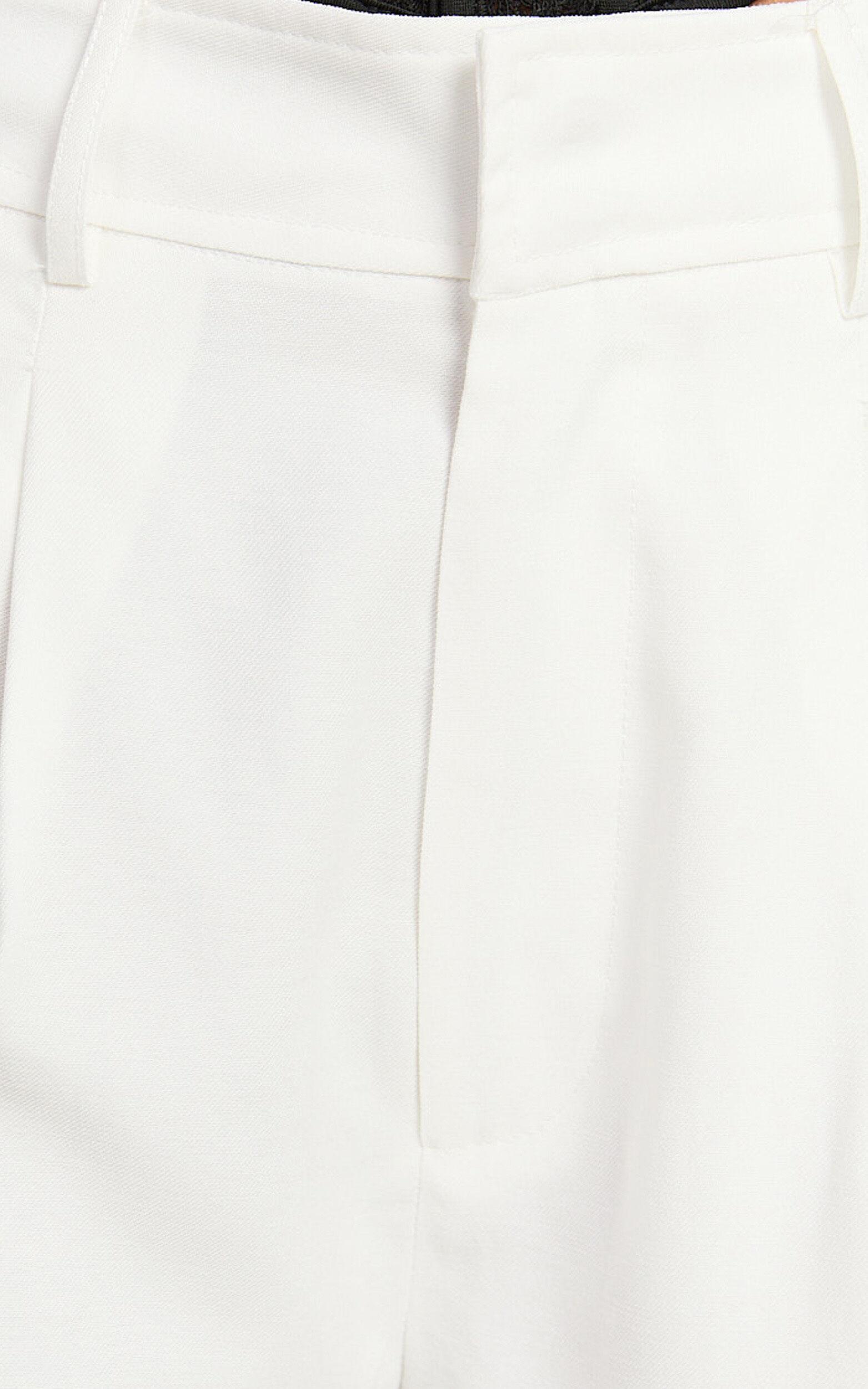 Augustus Pants - High Waisted Wide Leg Tailored Pants in White Product Image