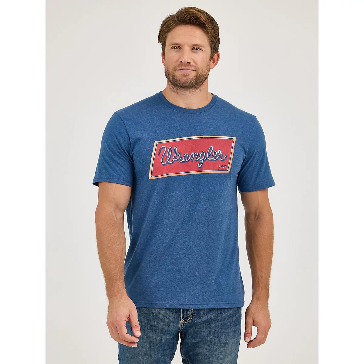 Men's Wrangler Rope Emblem Graphic T-shirt in Mocha Logo Product Image