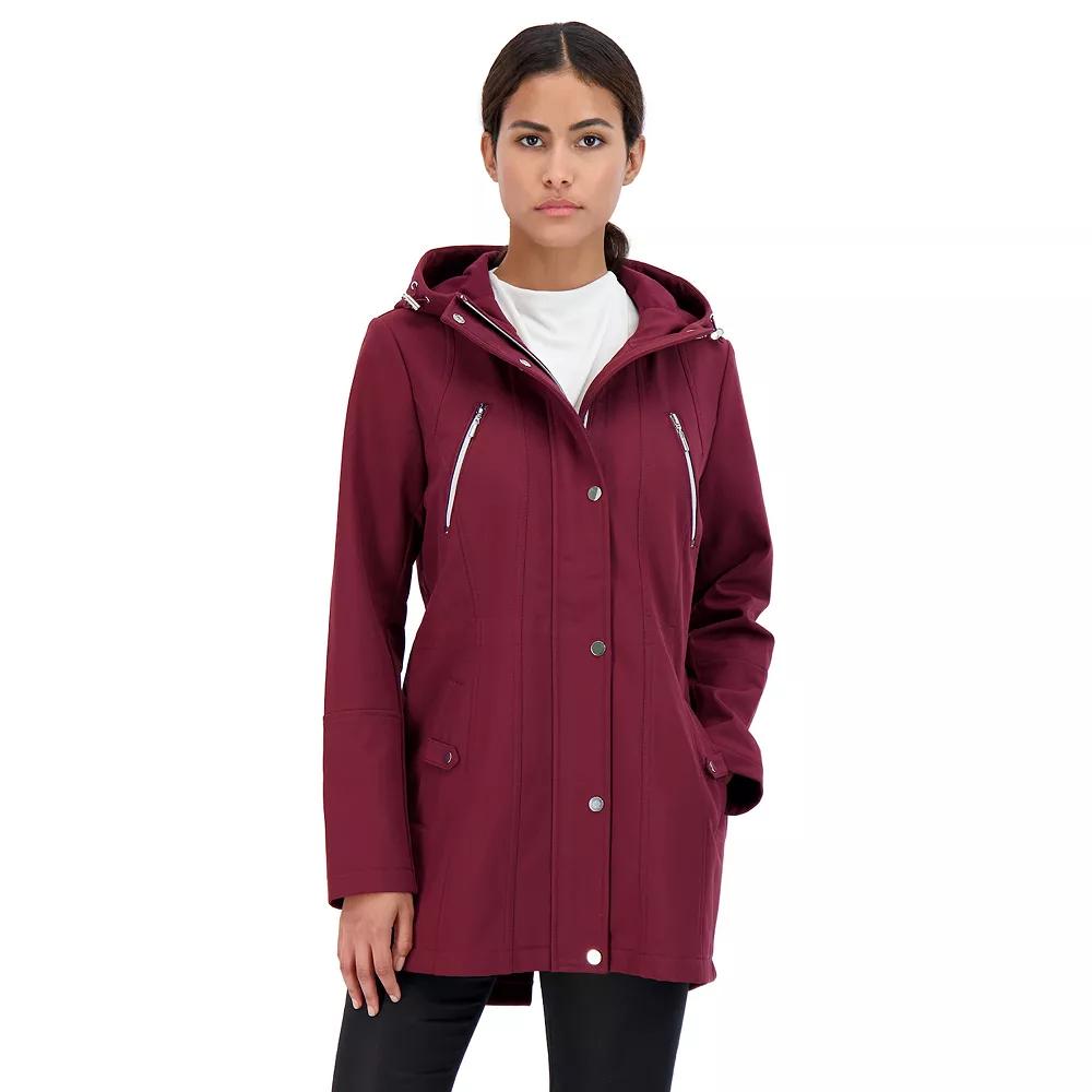 Women's Sebby Collection Hood Water-Resistant Anorak Jacket,  Product Image