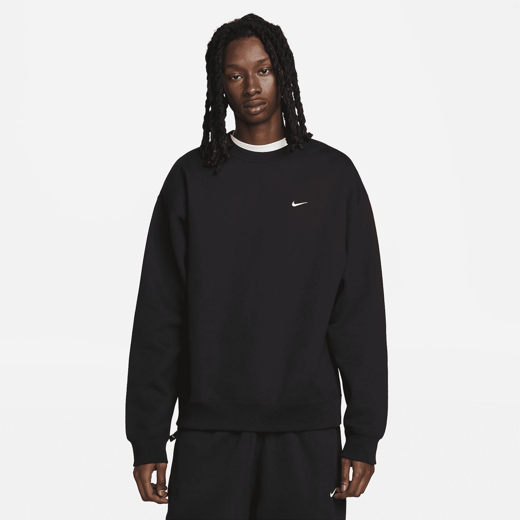 Nike Mens Solo Swoosh Fleece Crew | DX1361-010 Product Image