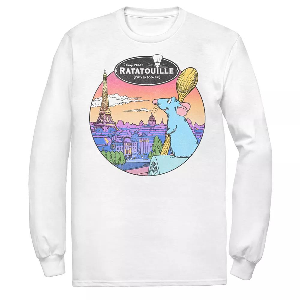 Disney / Pixar's Ratatouille Men's Over Look Paris Tee, Size: Large, White Product Image