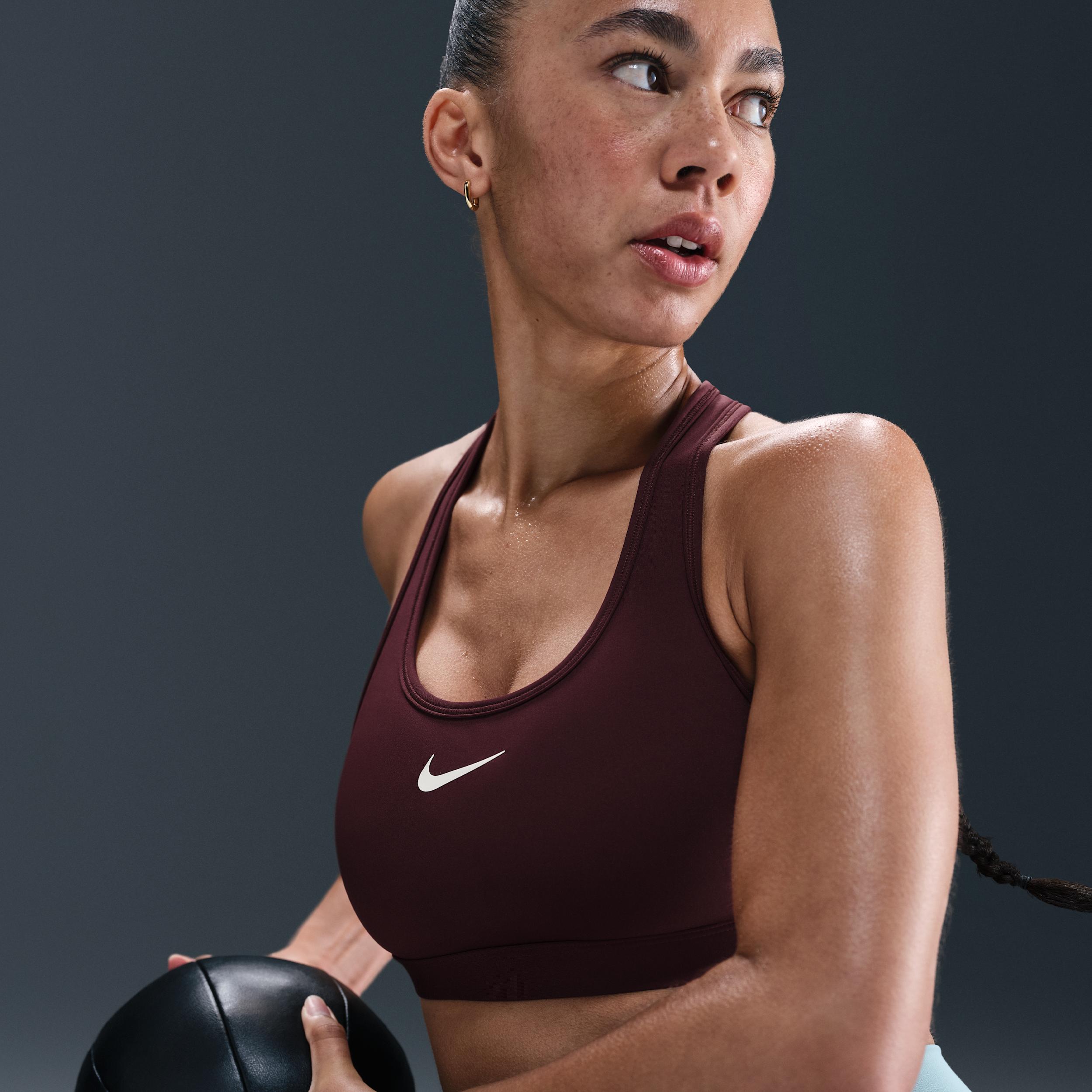 Nike Womens Swoosh Medium Support Padded Sports Bra | DX6821-652 Product Image