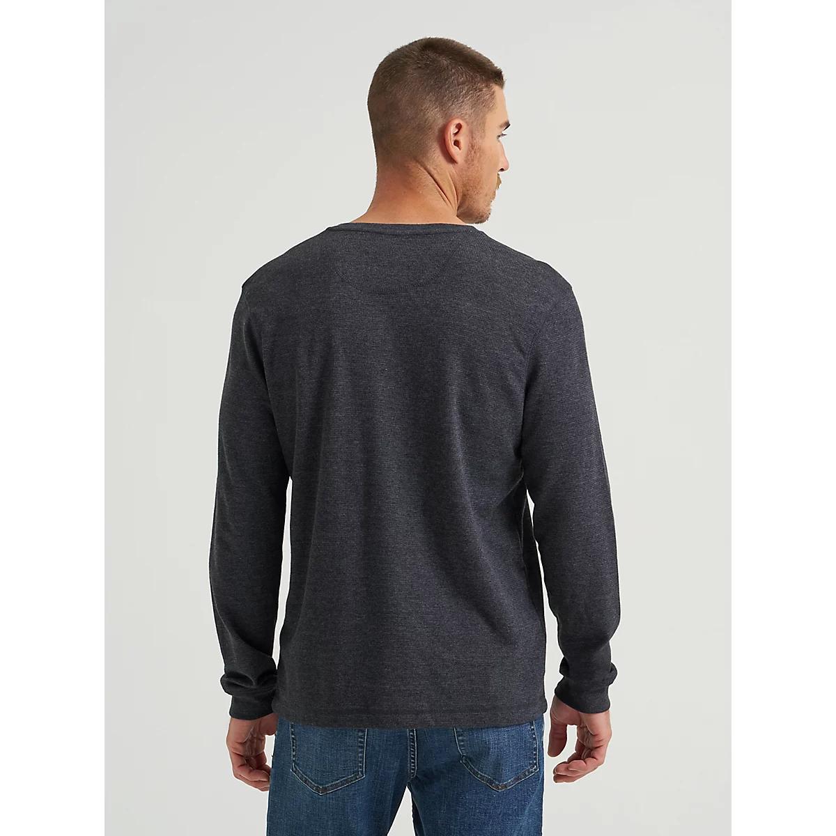 Men's Five Star Premium Waffle Henley in Charcoal Heather Product Image