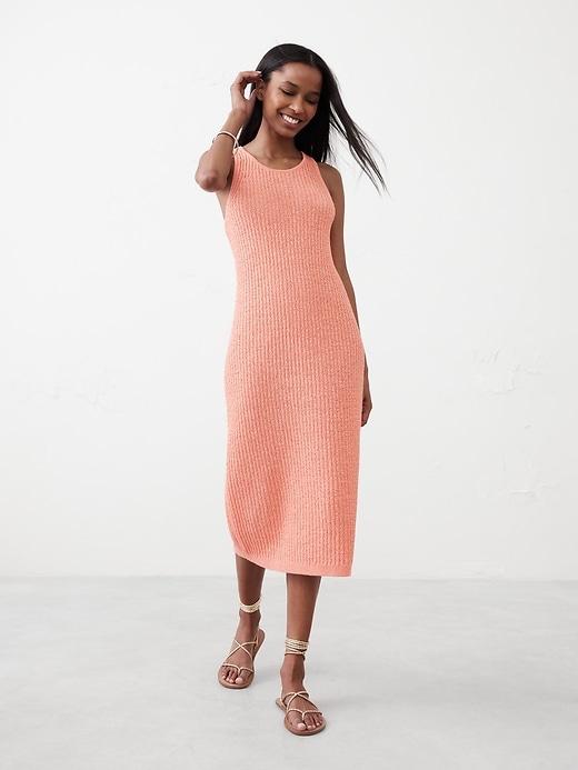 Textured Midi Sweater Dress Product Image