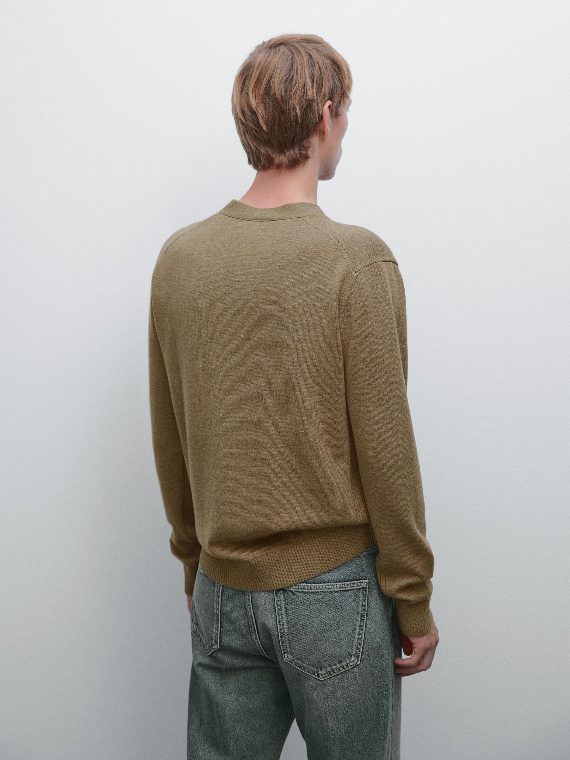 100% cotton knit cardigan Product Image